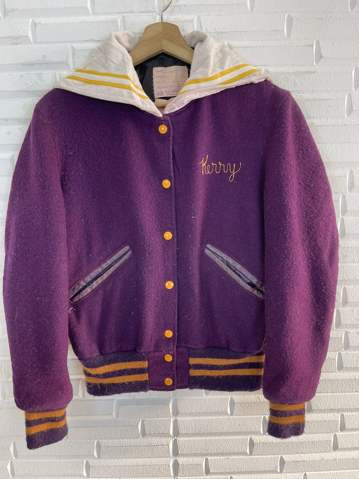 Delong × Vintage VINTAGE DELONG SPORTSWEAR VARSITY WOOL JACKET MADE IN USA Size US M / EU 48-50 / 2 - 2 Thumbnail