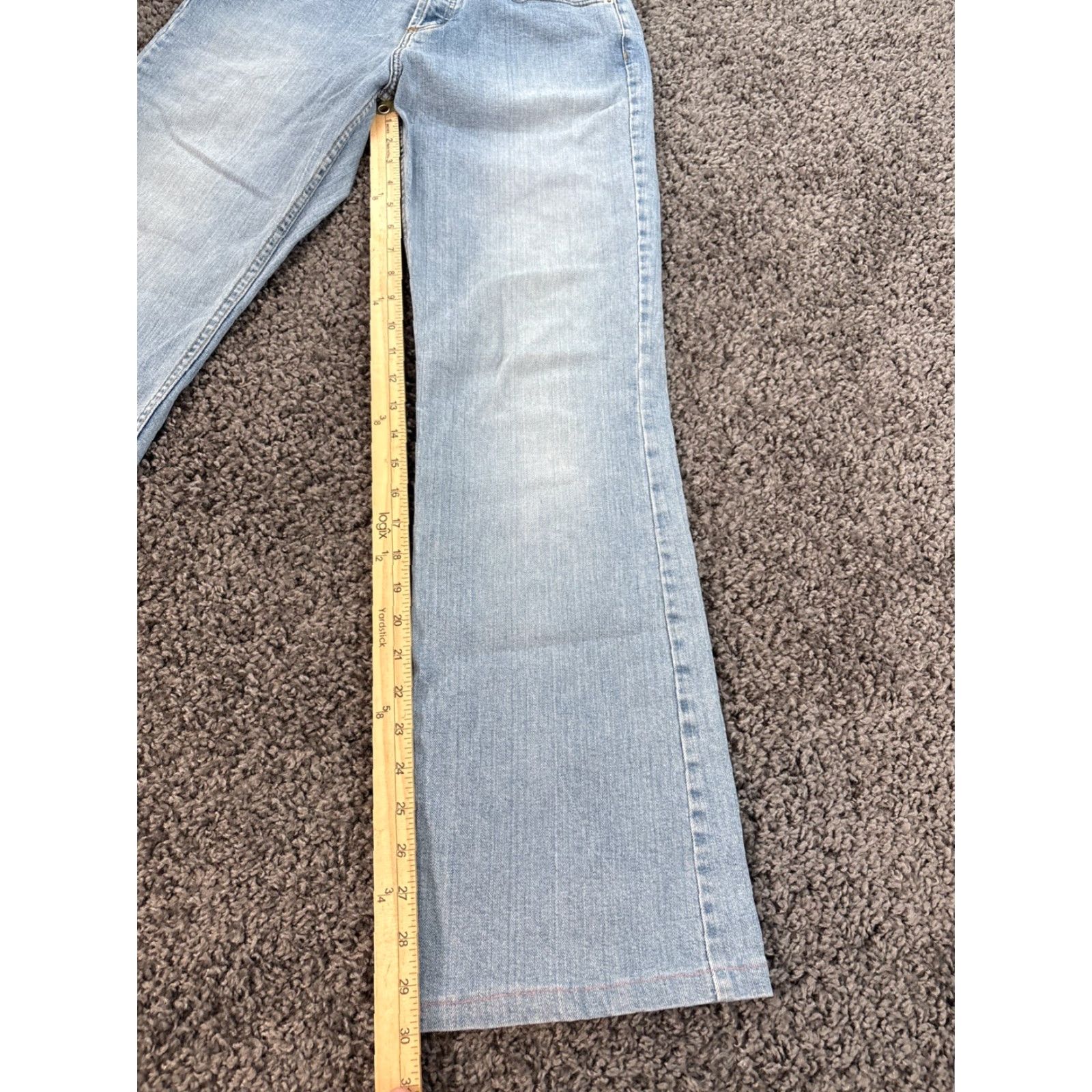 Vintage VINTAGE London Jeans Flare Jeans Womens 28x30 Button Fly Mid Rise Light Wash 90s Size 27" / US 4 / IT 40 - 2 Thumbnail