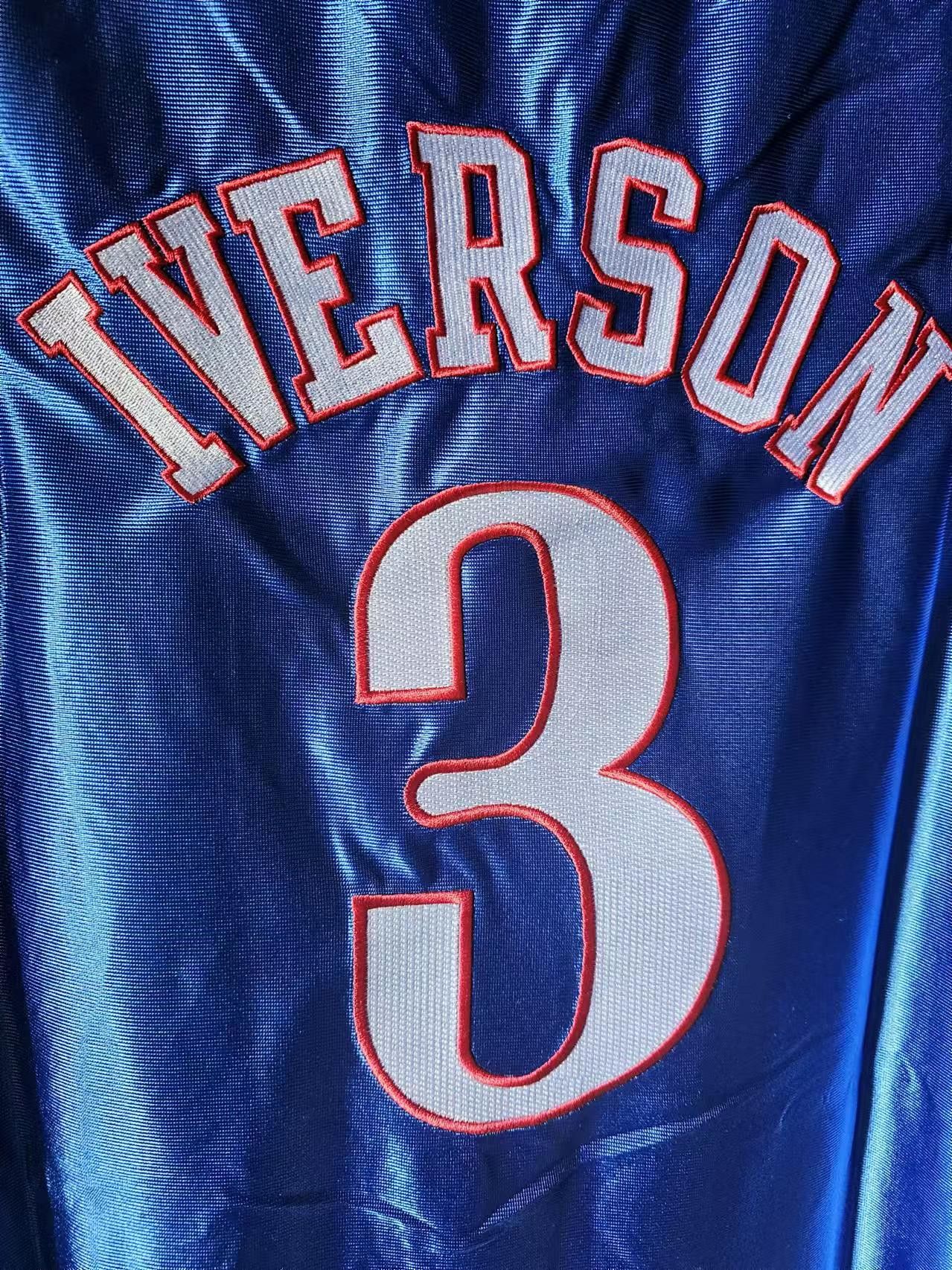NBA Allen Iverson Jersey Philadelphia 76ers Jersey Blue Size US XL / EU 56 / 4 - 4 Thumbnail