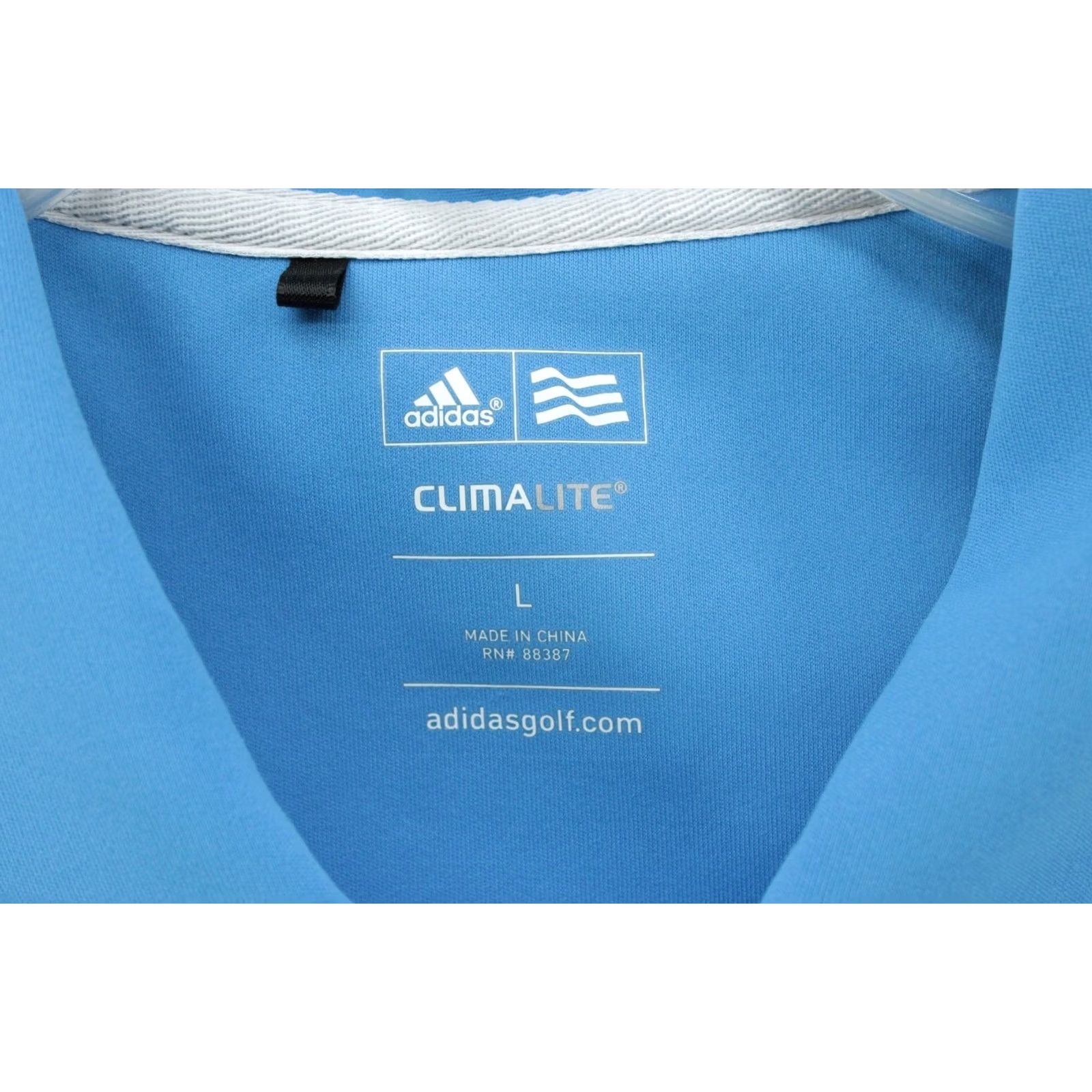 Adidas Adidas Polo Shirt Mens Large White Striped Climalite Golf Stretch Polo Shirt Size US L / EU 52-54 / 3 - 5 Thumbnail
