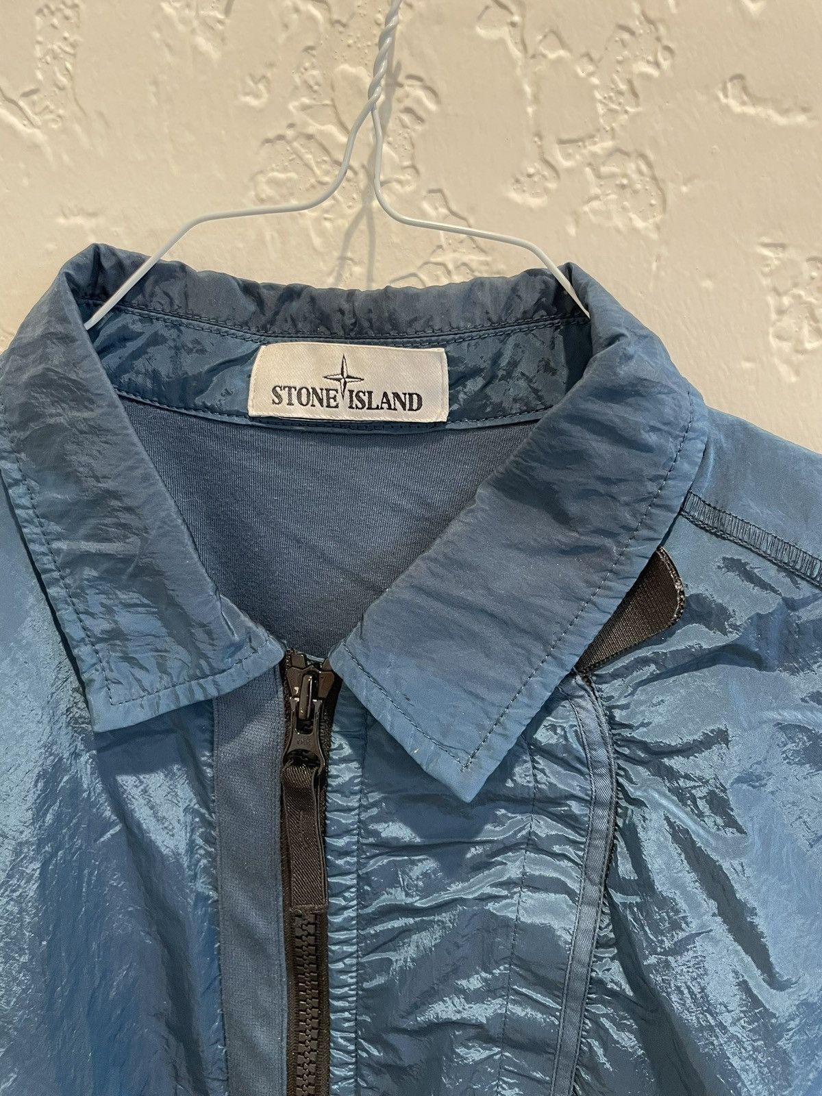 Stone Island Nylon Metal Lined Overshirt Blue Size US XL / EU 56 / 4 - 2 Thumbnail