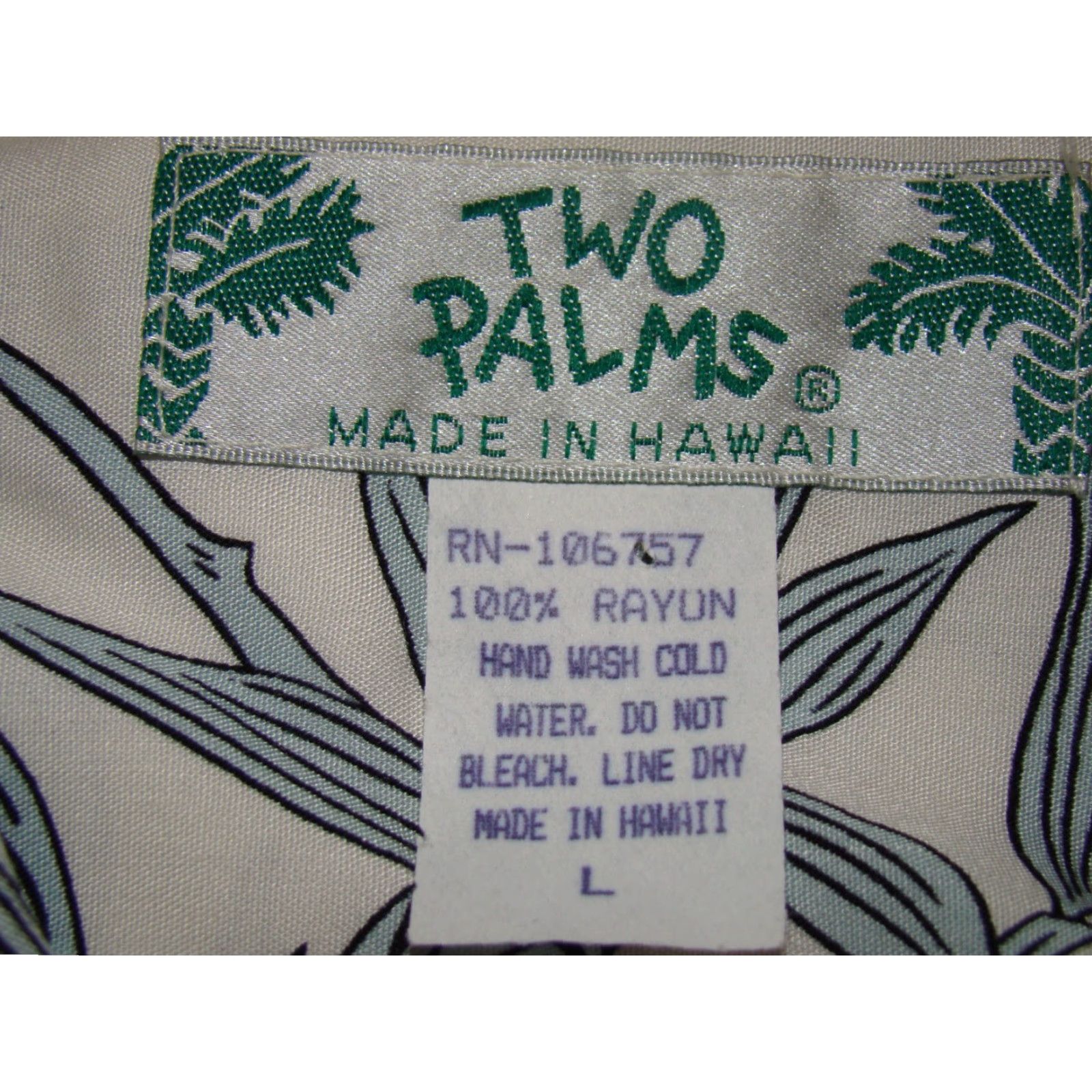 Vintage VINTAGE Two Palms Shirt Mens Large Luau Pineapple Tropical Island Hawaiian Map Shirt Size US L / EU 52-54 / 3 - 4 Thumbnail