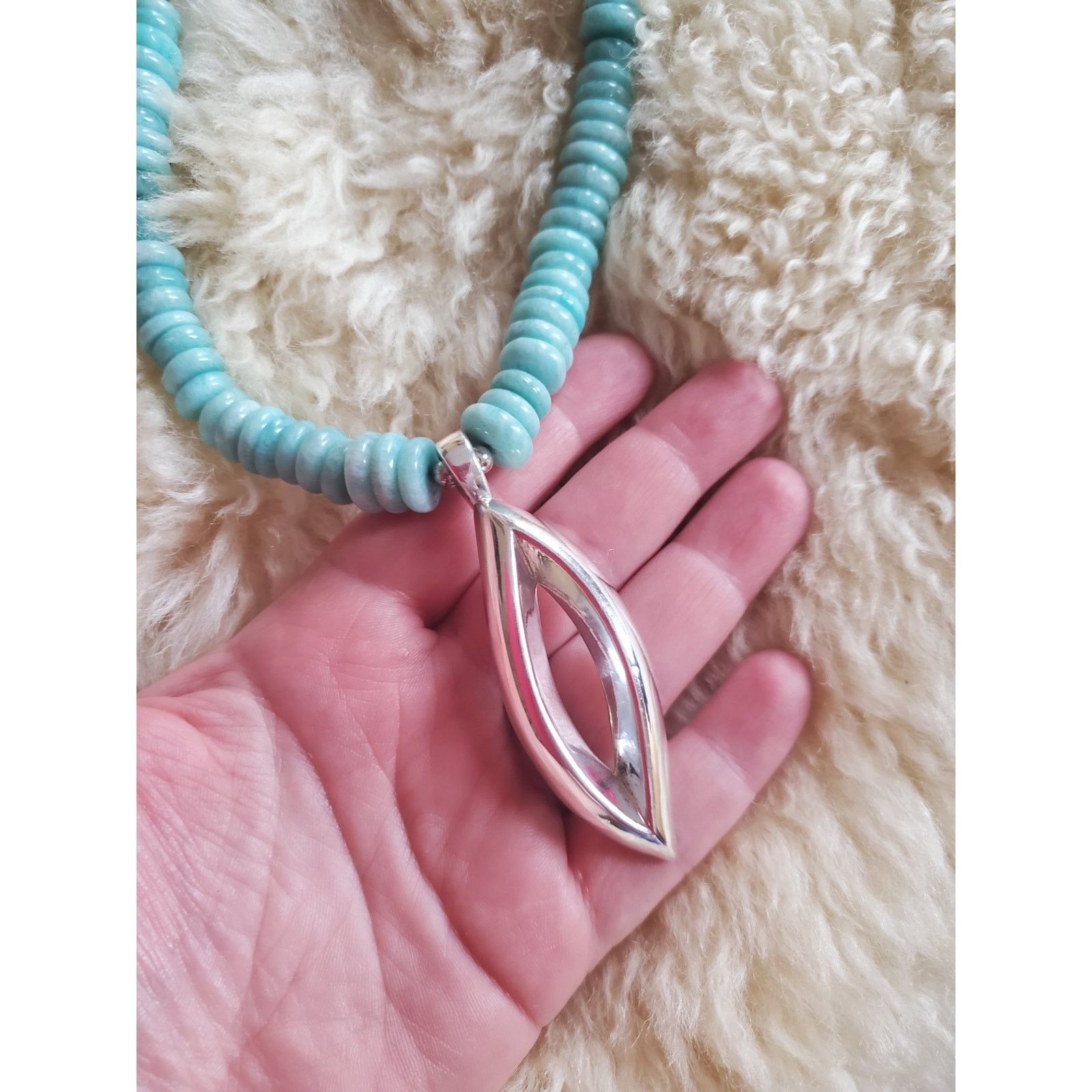 Jewelry Simon Sebbag Designs Amazonite Necklace 925 Sterling Silver Size ONE SIZE - 1 Thumbnail