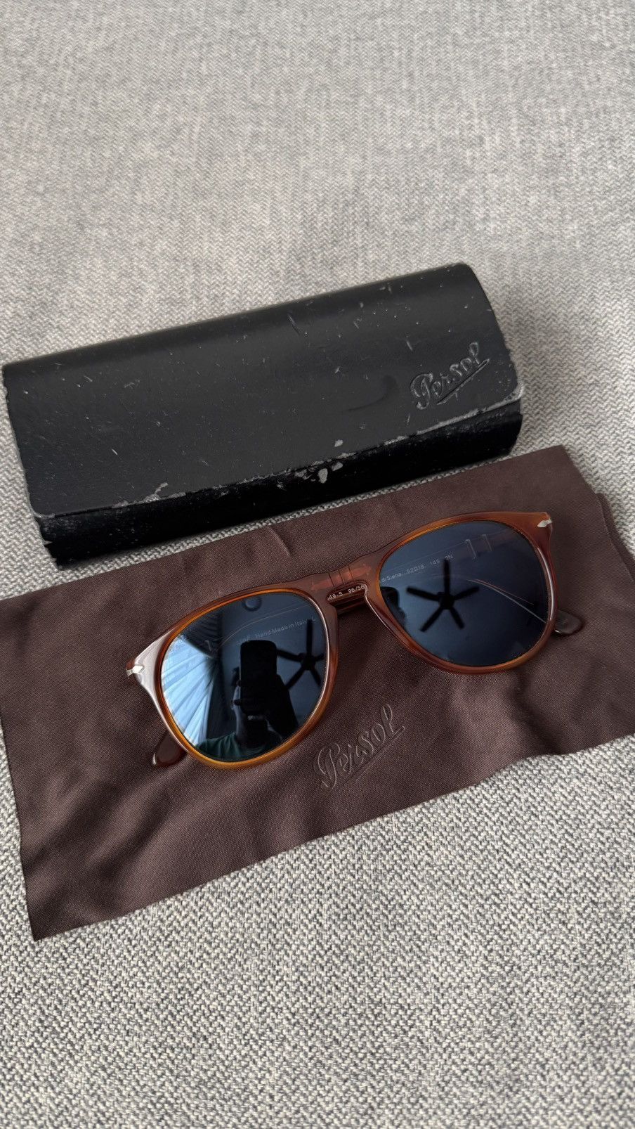 Persol Persol Brown Havana Sunglasses Classic Round Frame Size ONE SIZE - 3 Thumbnail