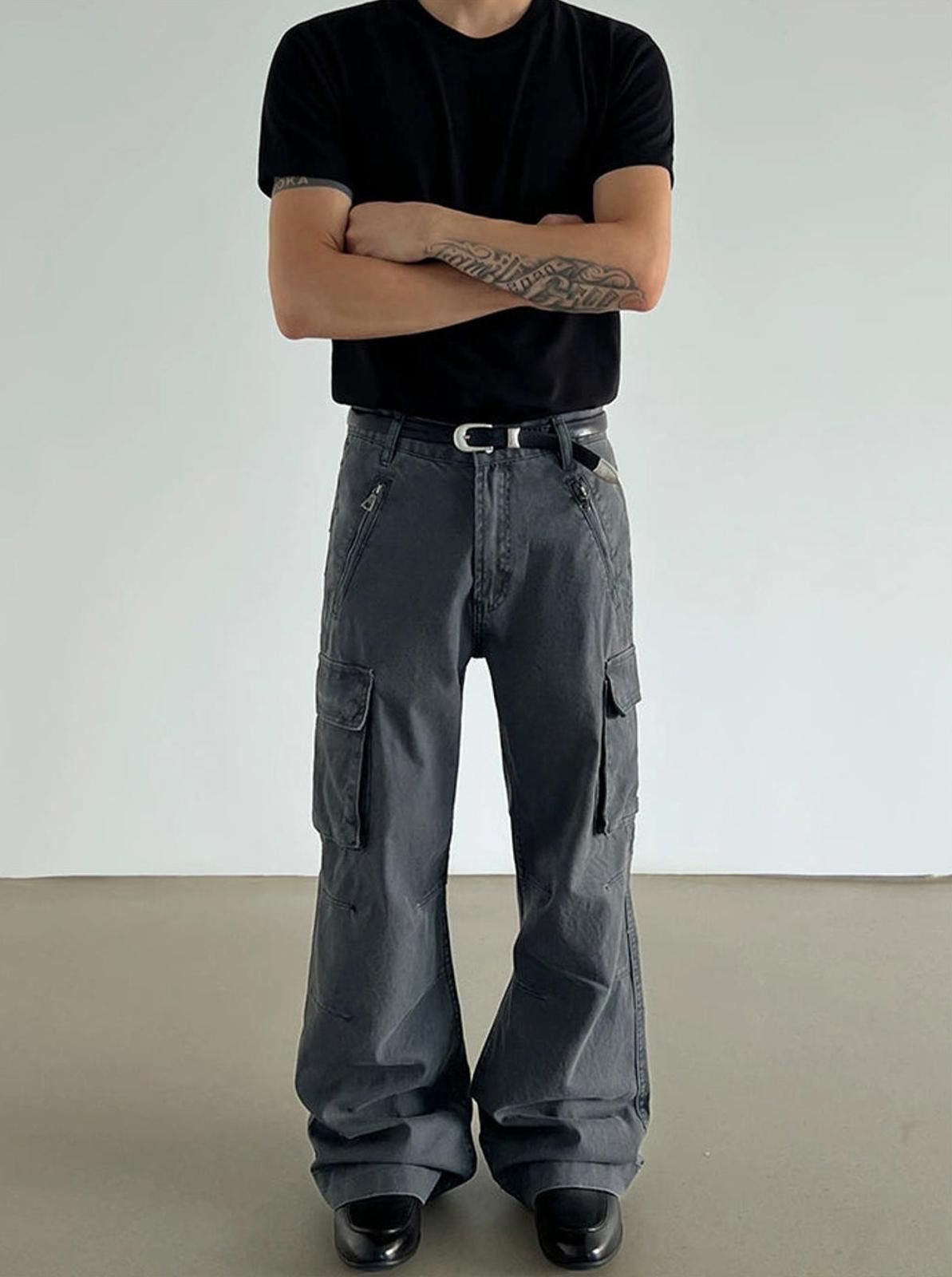 Vintage Gray Multi Pocket Cargo Pants Size US 32 / EU 48 - 1 Thumbnail