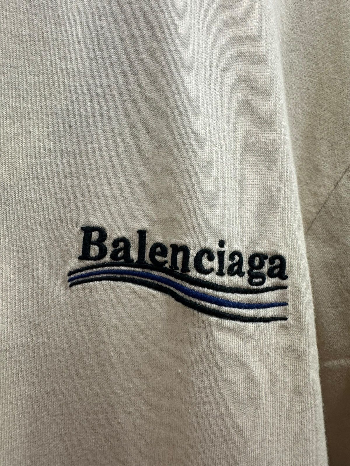 Balenciaga Balenciaga Political Campaign Layered Long Sleeve Tee Cream Size US S / EU 44-46 / 1 - 2 Thumbnail