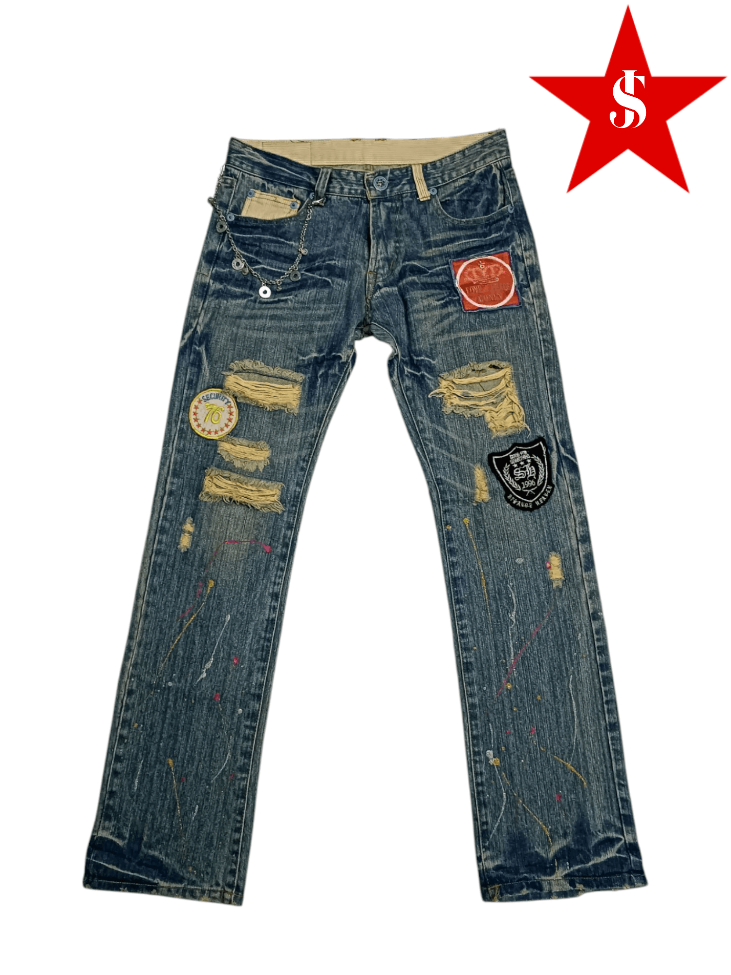 Japanese Brand × Vintage Vintage Ripped Jeans Size US 30 / EU 46 - 1 Thumbnail