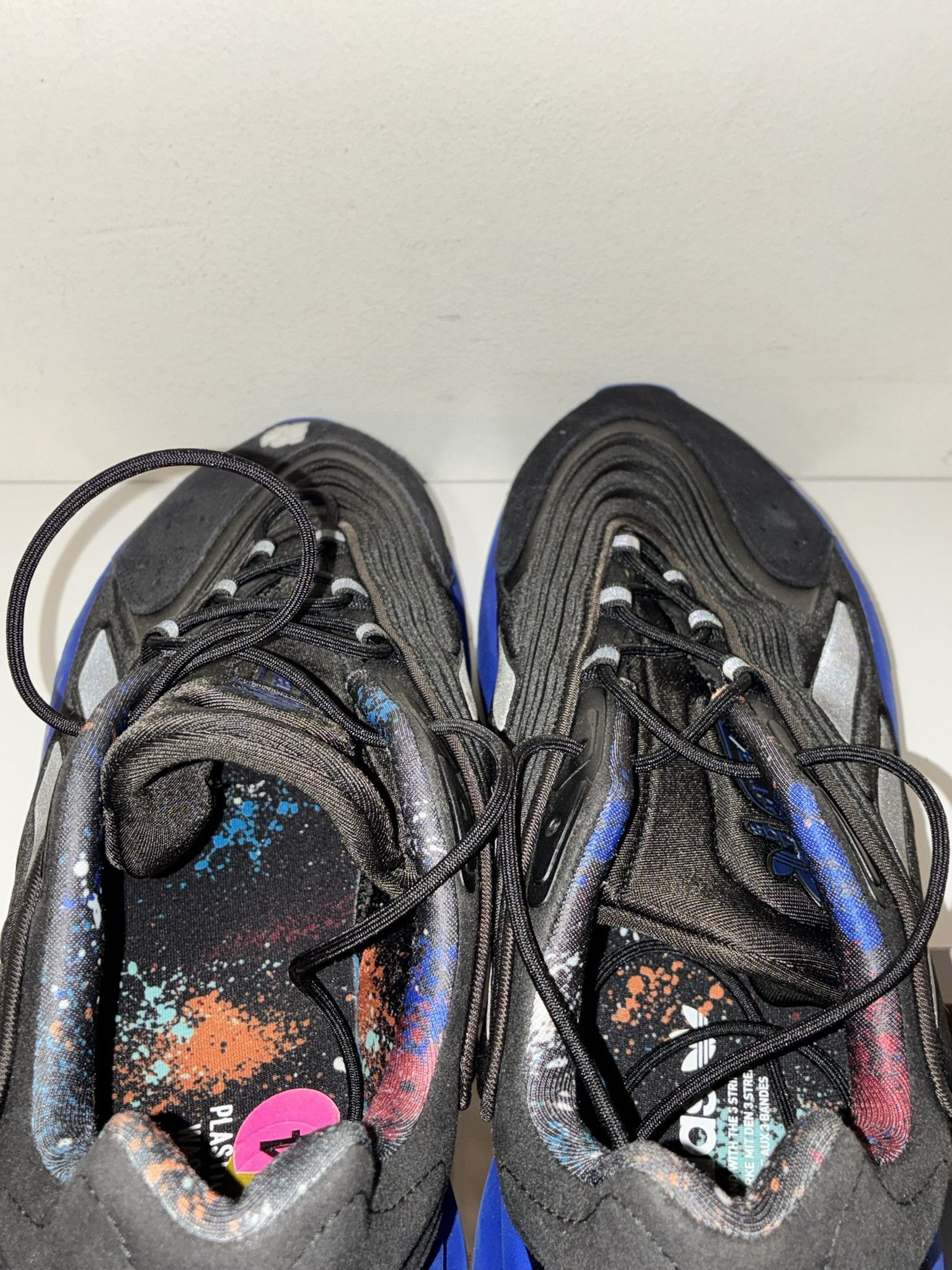 Adidas Adidas Originals Ozelia Black Lucid Blue ID9765 Adiprene Size US 14 / EU 47 - 4 Thumbnail