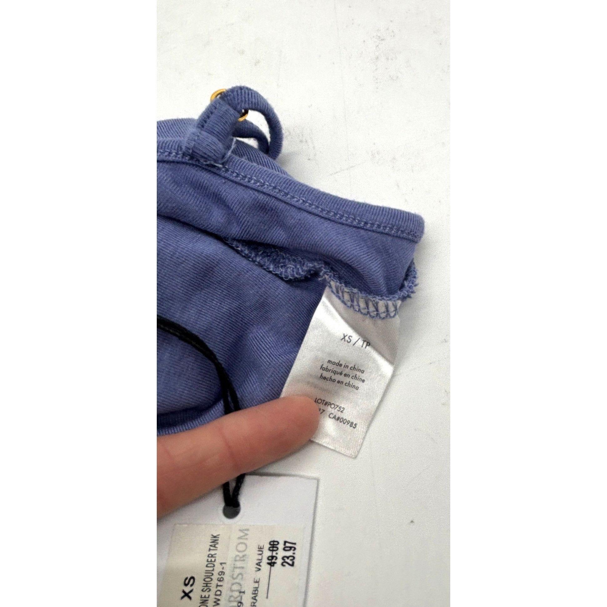 Other We Wore What Women's Cutout One Shoulder Tank, Blue Slate, S Size XS / US 0-2 / IT 36-38 - 6 Thumbnail