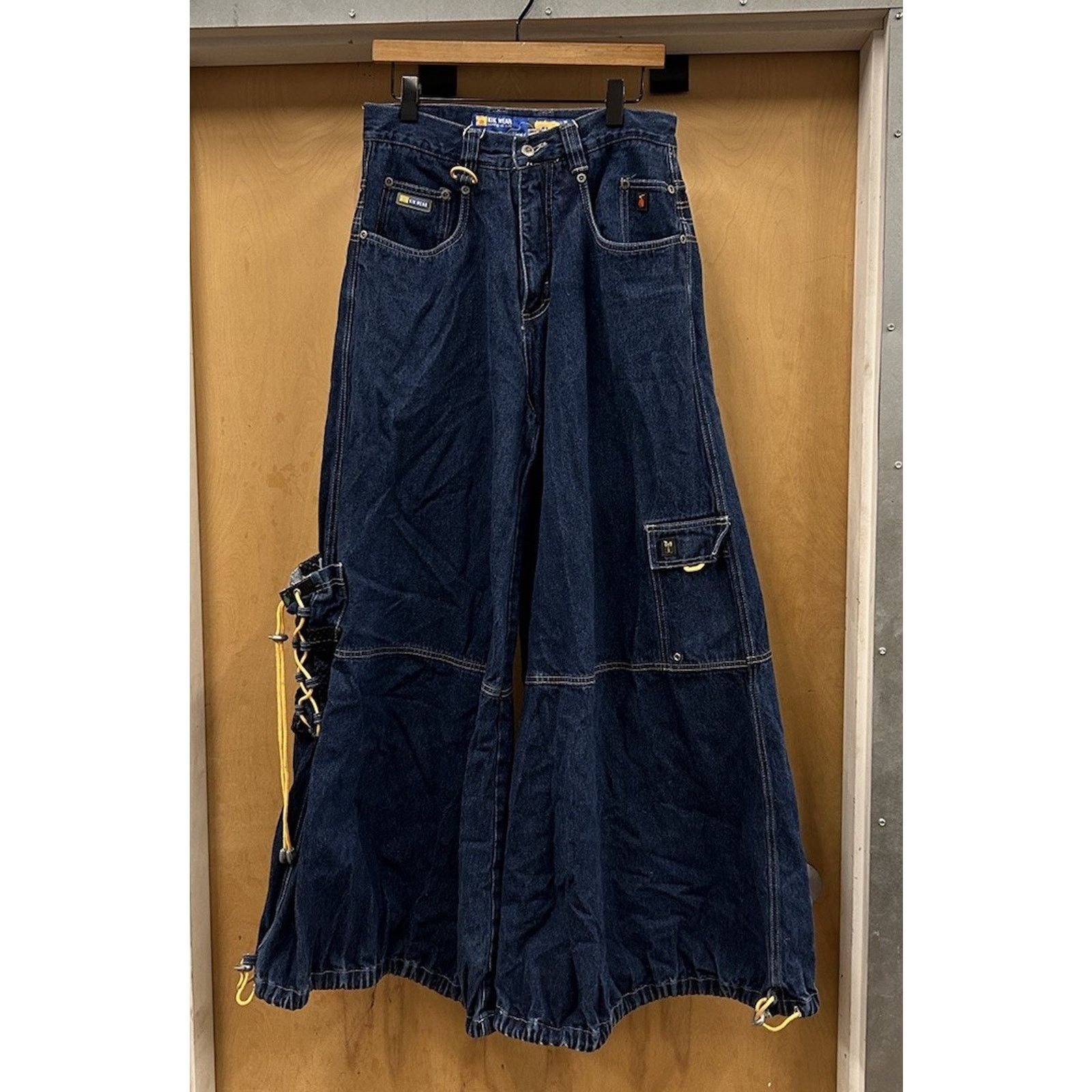 Vintage Y2K Kikwear Cargo Rave Jeans Wide Leg Baggy 30x33 Opening 21 Size US 30 / EU 46 - 2 Thumbnail