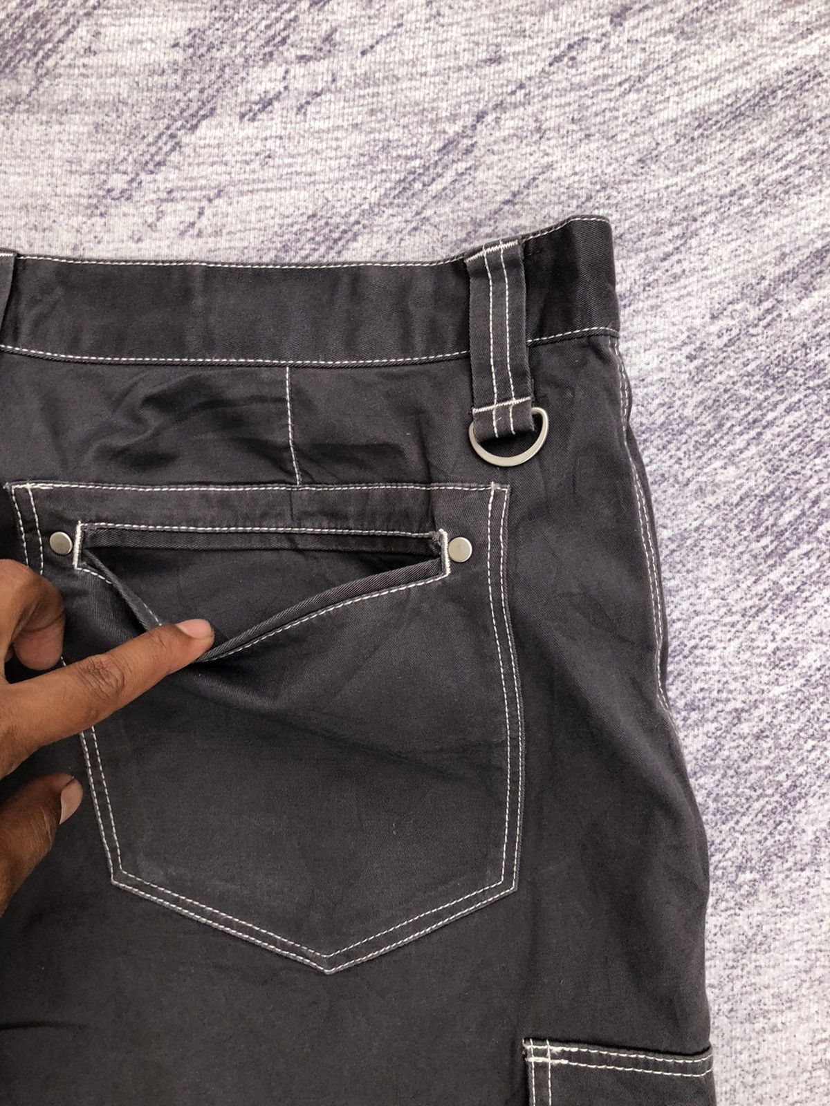 Vintage Black Carpenter Cargo Trousers With 5 Pocket Size US 37 - 12 Thumbnail