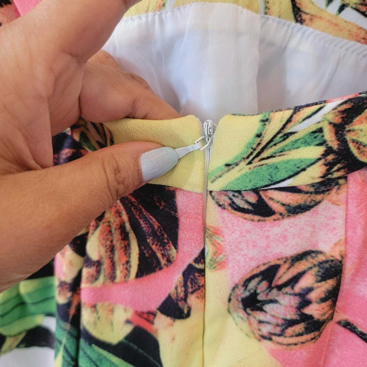 Other ❤️Sexy Floral Tropical V-Neck Romper Elegant Summer Sleevele Size L / US 10 / IT 46 - 9 Thumbnail