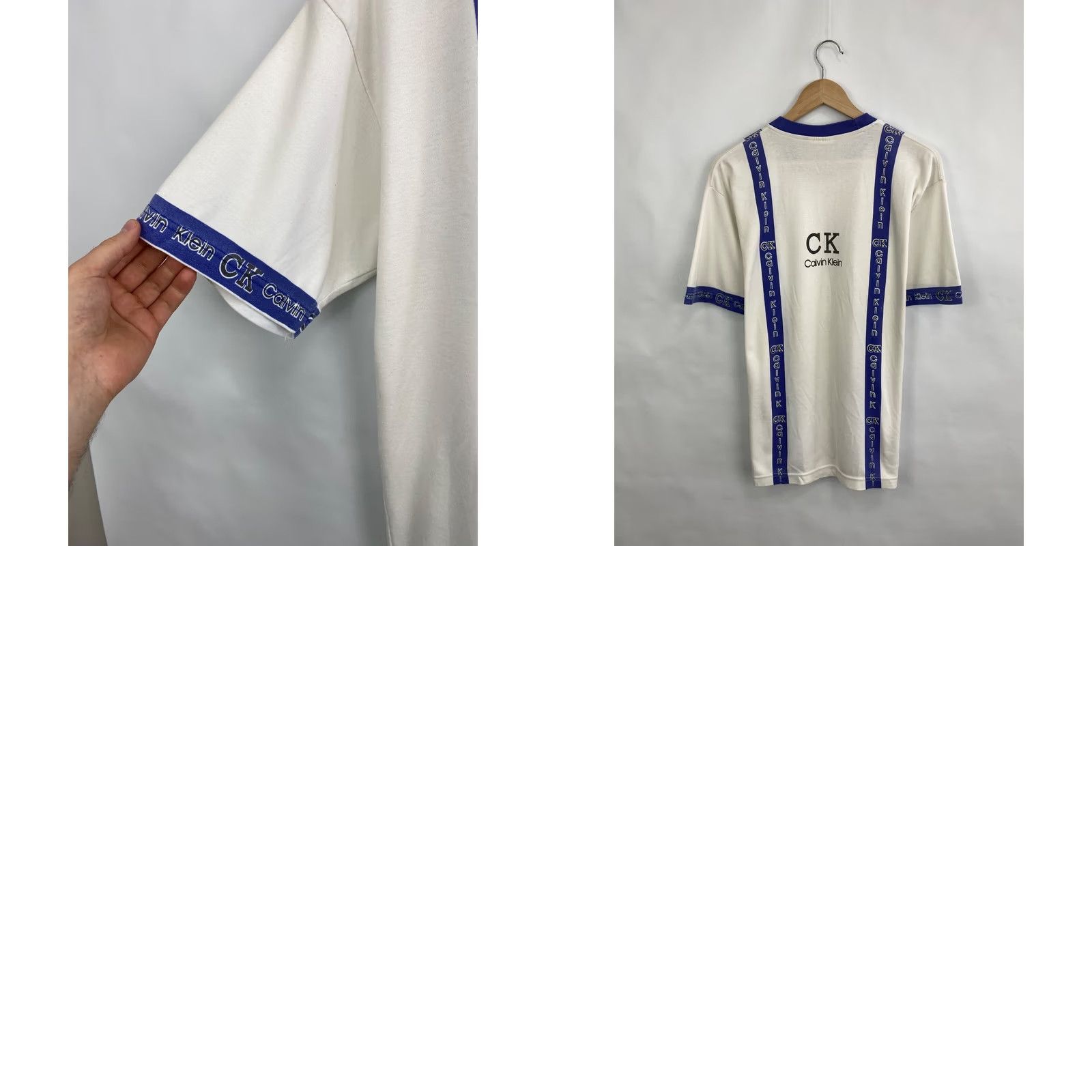 Calvin Klein VINTAGE Calvin Klein T-Shirt Mens 1990s White KS M 90s Art Classic USA Rare Y2K Style Size US M / EU 48-50 / 2 - 8 Thumbnail