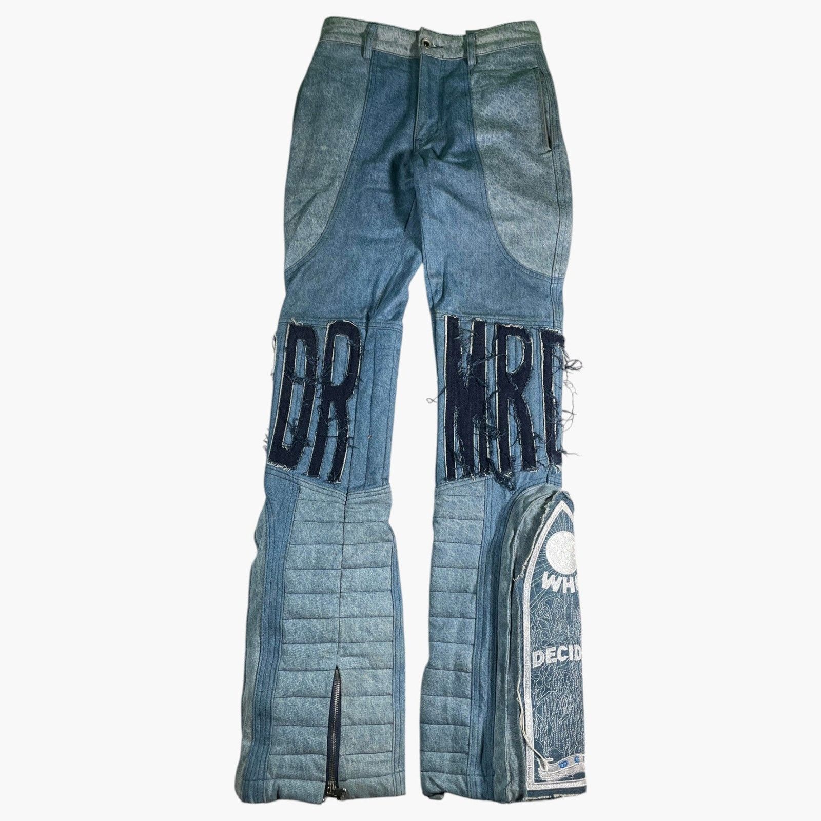 Who Decides War Who Decides War Moto Denim Light Wash Jeans Size US 26 / EU 42 - 1 Thumbnail