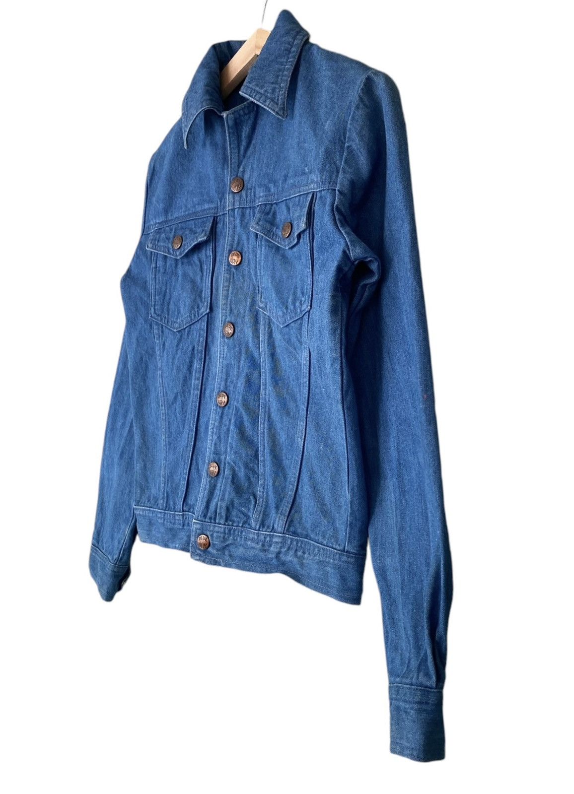Vintage Vintage BLUE WAY Boys Denim Jacket Button Size US XXS / EU 40 - 6 Thumbnail