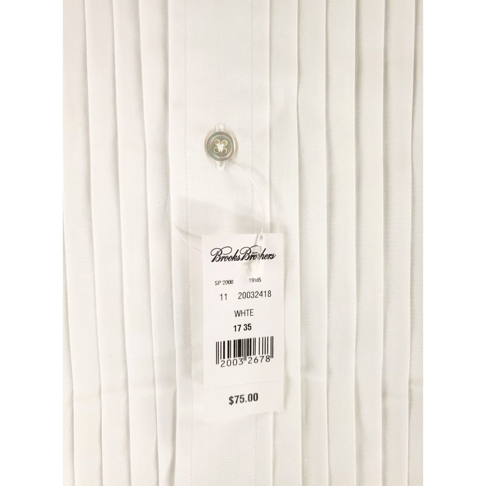 Brooks Brothers Brooks Brothers Shirt Tuxedo Button Up White Frech Cuffs Mens XL 17-35 NWT Size US XL / EU 56 / 4 - 2 Thumbnail