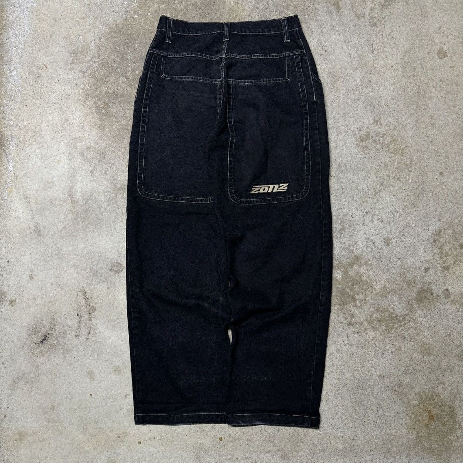 JNCO × Streetwear × Vintage VINTAGE 90s ZONZ BAGGY BLACK SKATER