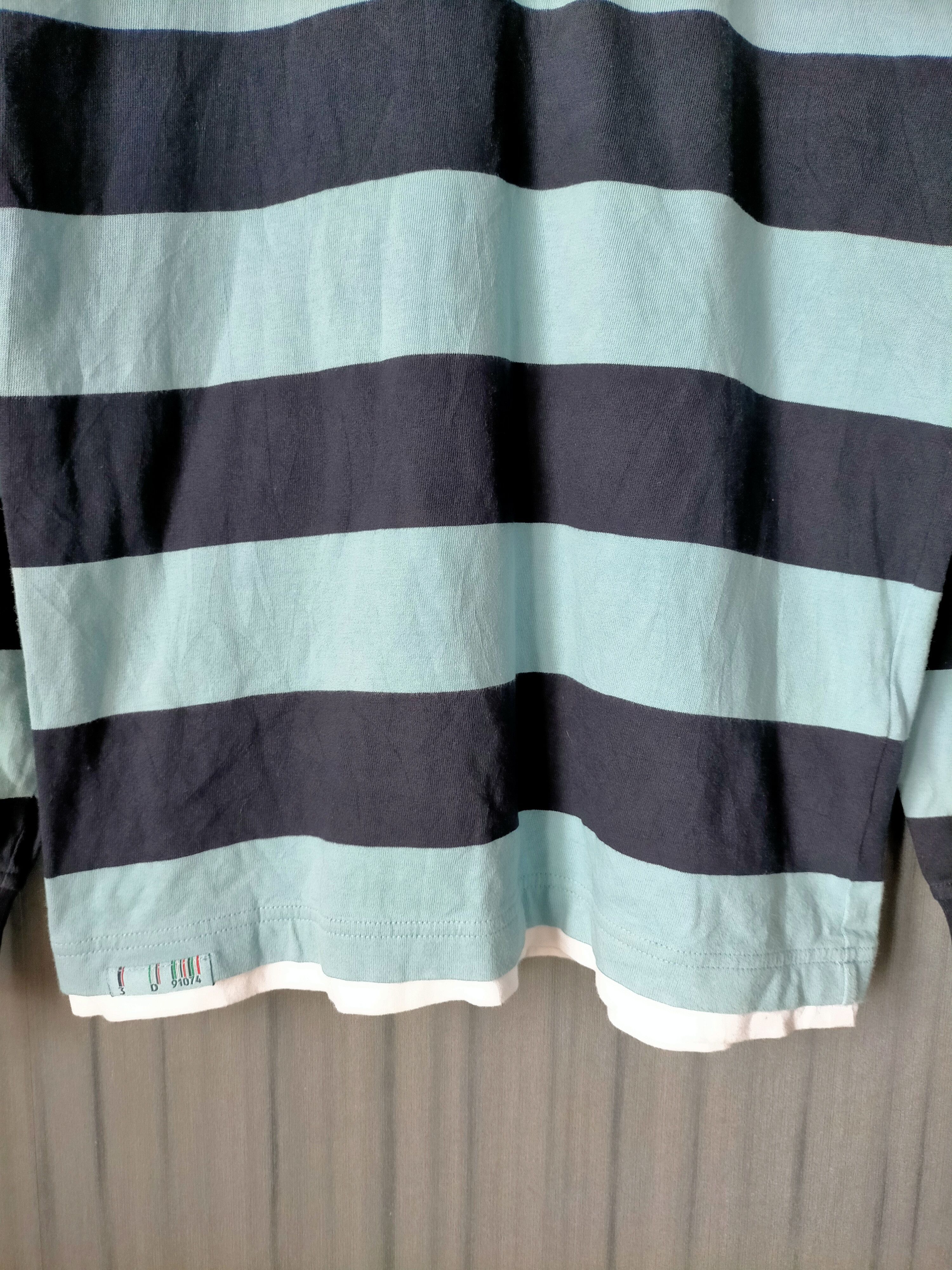 Adidas Vintage Adidas Polo Rugby Stripe Shirt Size US S / EU 44-46 / 1 - 6 Thumbnail