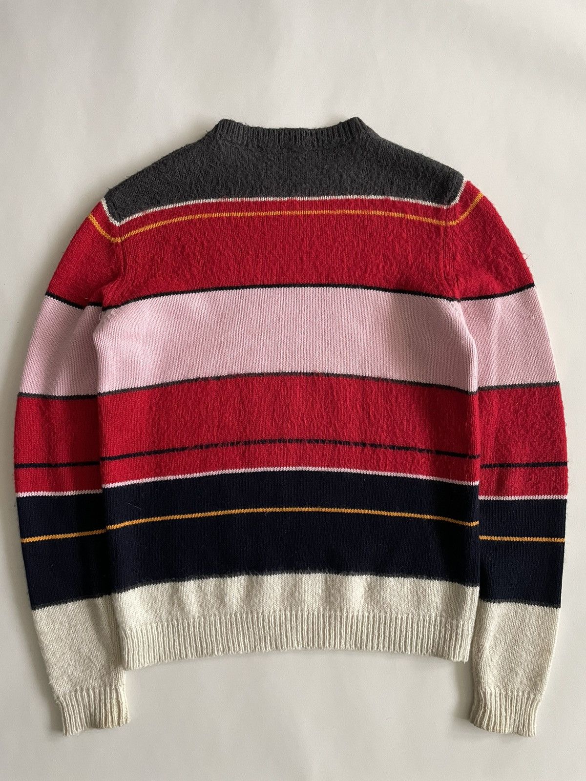 Raf Simons Raf Simons FW13 Striped Mohair Wool Sweater Size US L / EU 52-54 / 3 - 3 Thumbnail