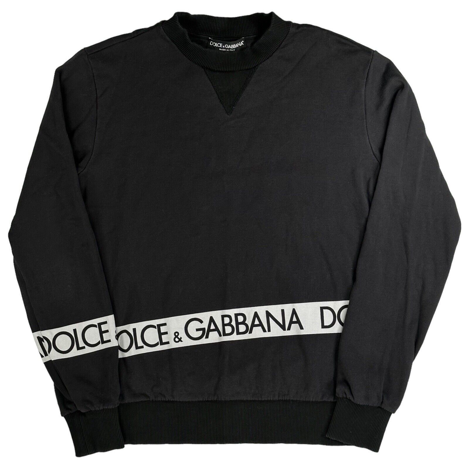 Dolce & Gabbana Dolce & Gabbana Size S Sweatshirt Black Tape Wrap Logo Size US S / EU 44-46 / 1 - 1 Thumbnail