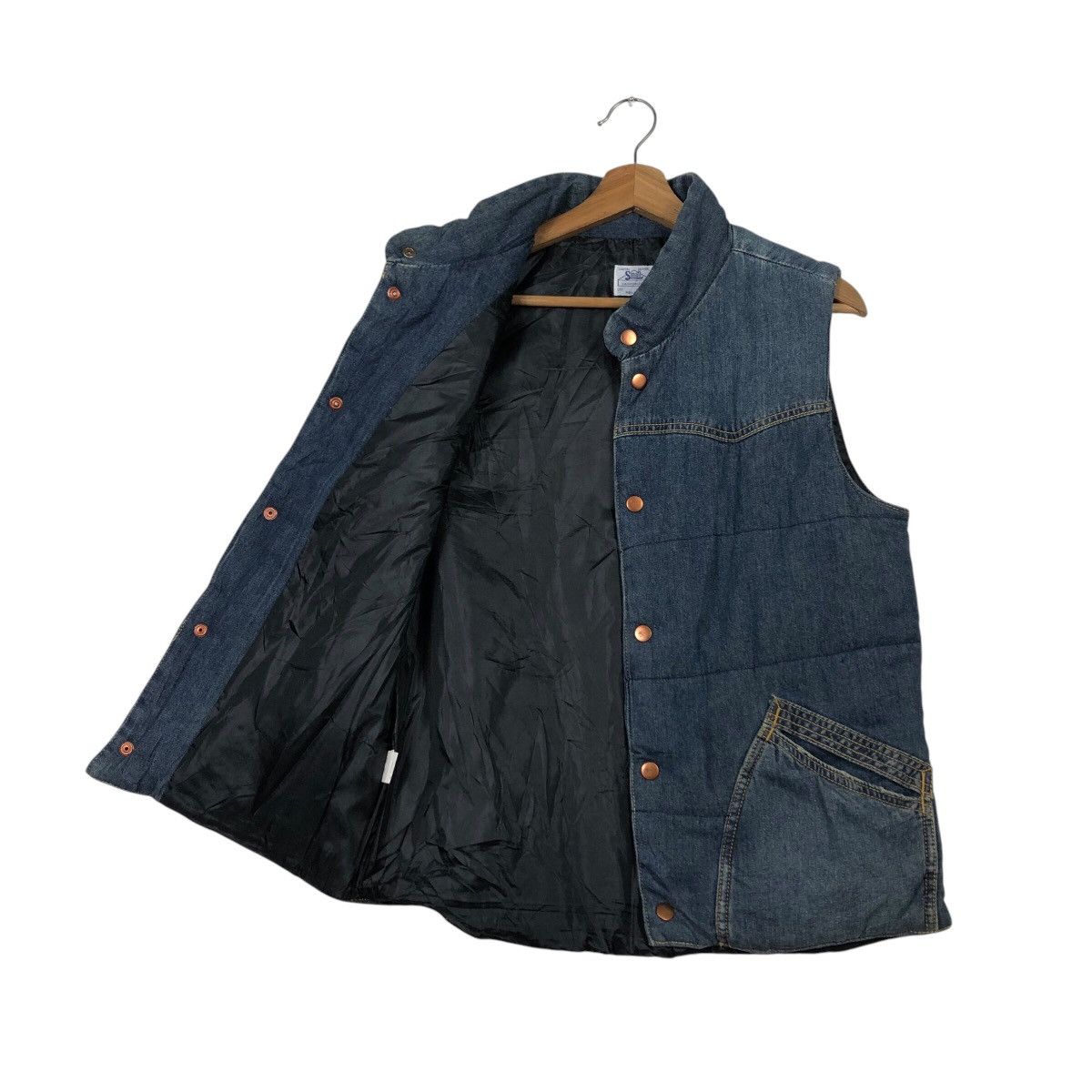 Japanese Brand Classic USA-Made Work Vest — Sanforized Denim Copper Buttons Size US M / EU 48-50 / 2 - 12 Thumbnail