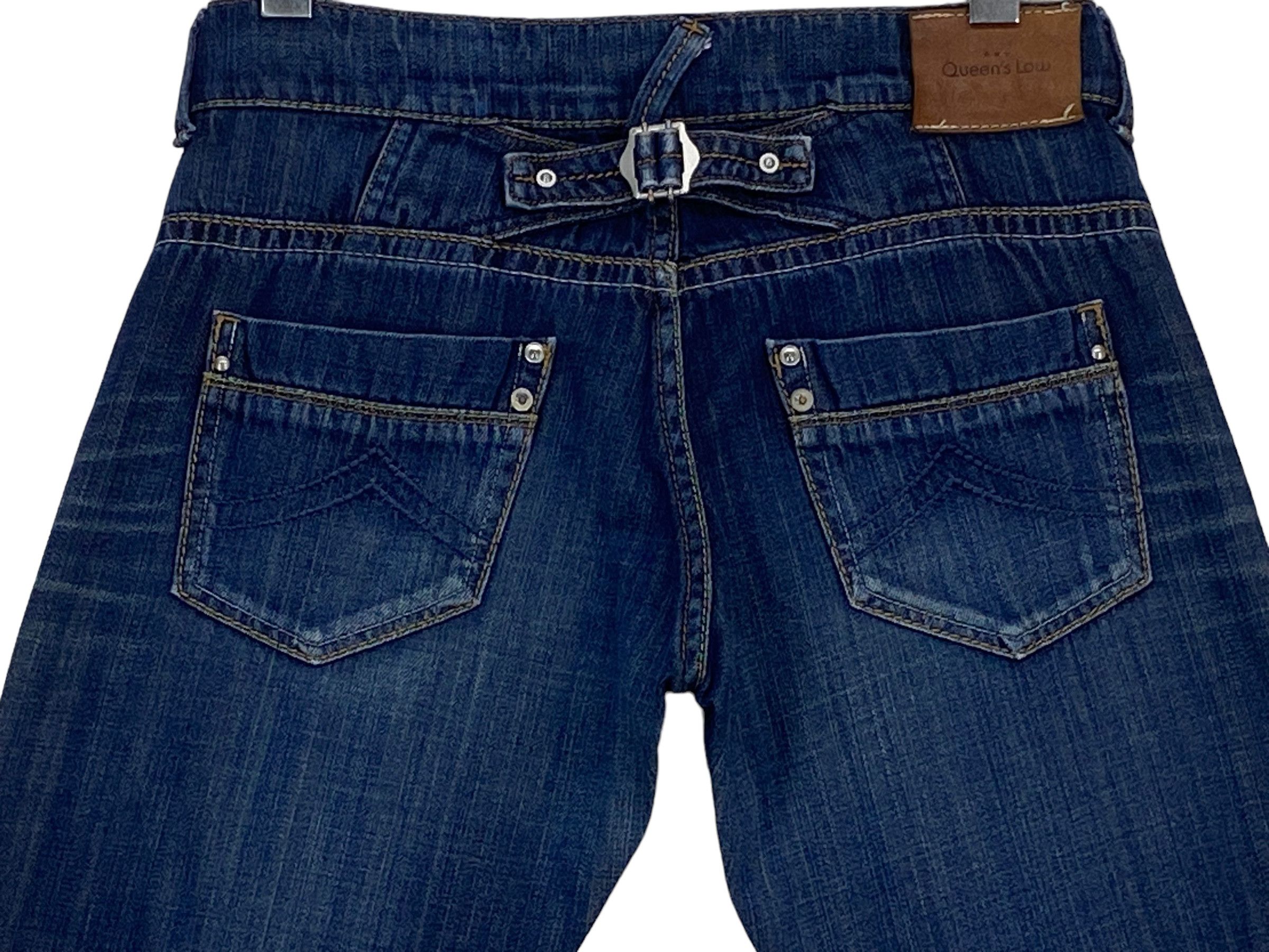 Japanese Brand Queen Low Buckle Back Jeans Size 27" / US 4 / IT 40 - 5 Thumbnail