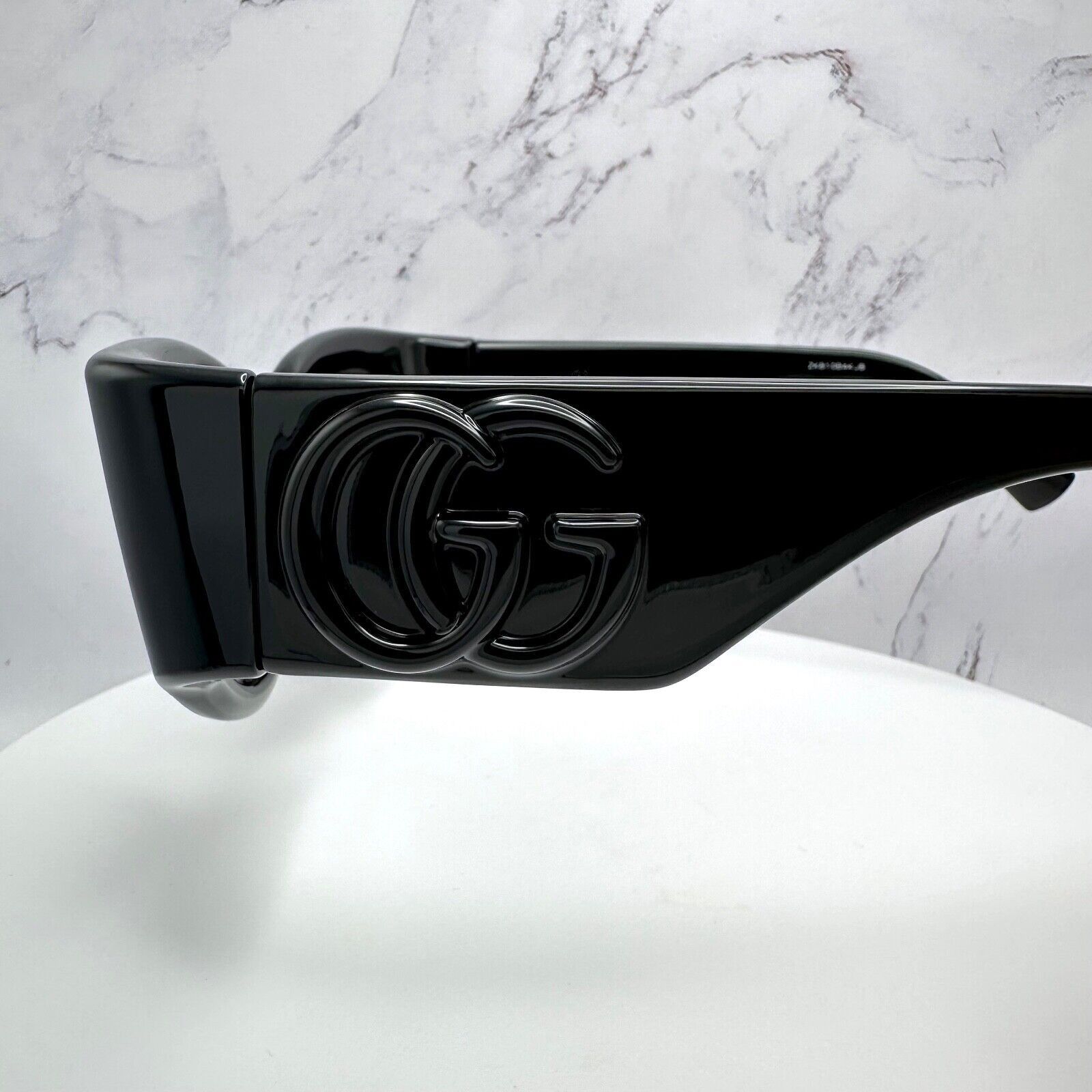 Gucci New GUCCI Sunglasses Black 3D GG Logo Wrap Triple Black Size ONE SIZE - 10 Thumbnail
