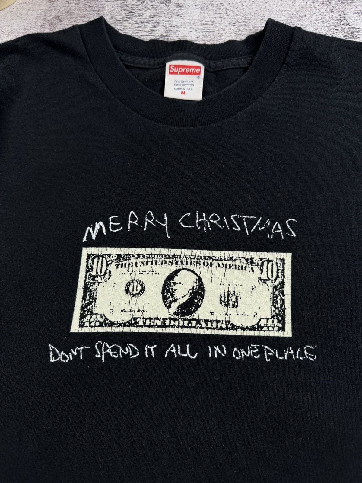 Supreme Supreme Merry Christmas Dollar SS21 Art Hip Hop T Shirt Tee Size US M / EU 48-50 / 2 - 8 Thumbnail