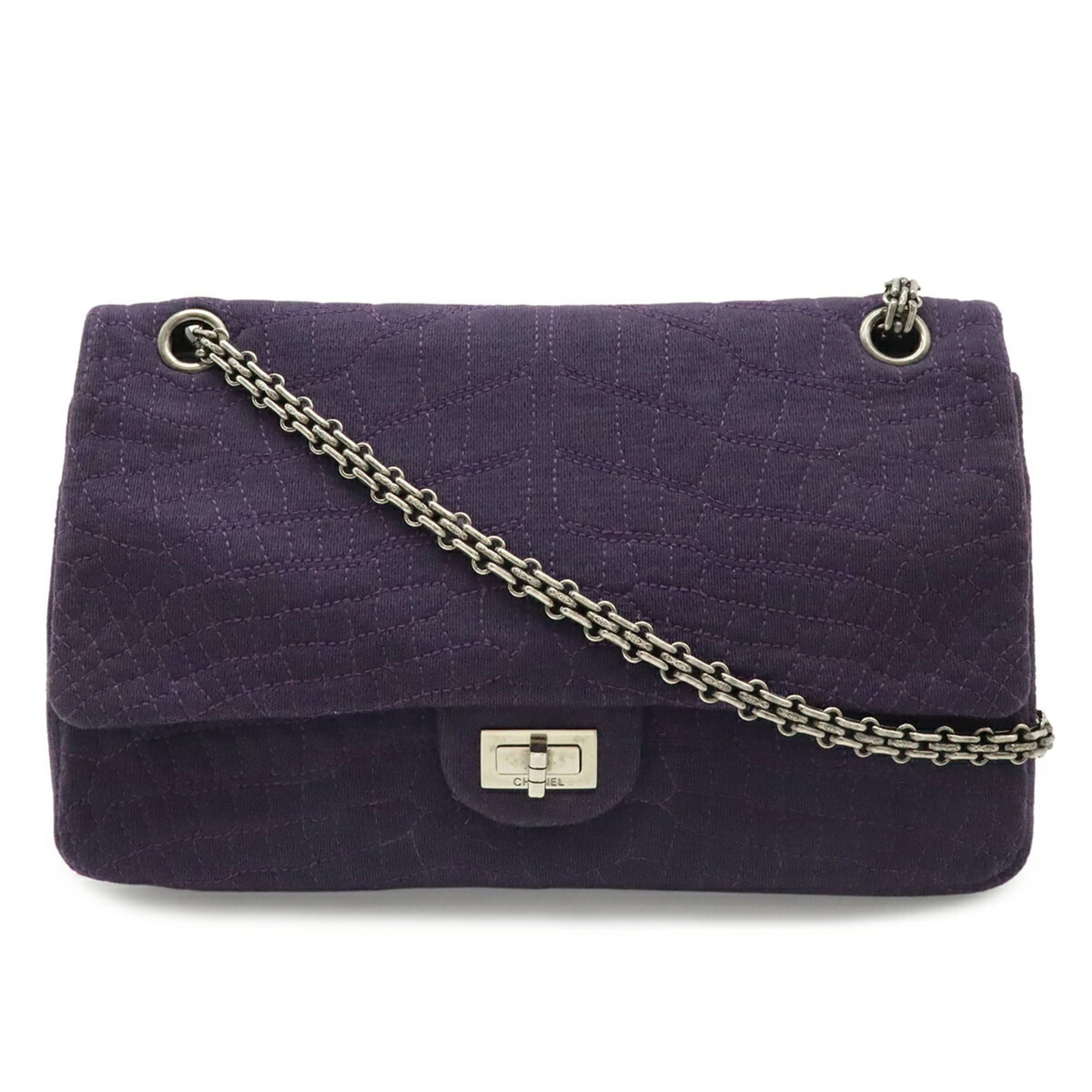 Chanel CHANEL 2.55 Shoulder Bag, Chain Shoulder, Canvas Cotton, Purple Size ONE SIZE - 1 Thumbnail