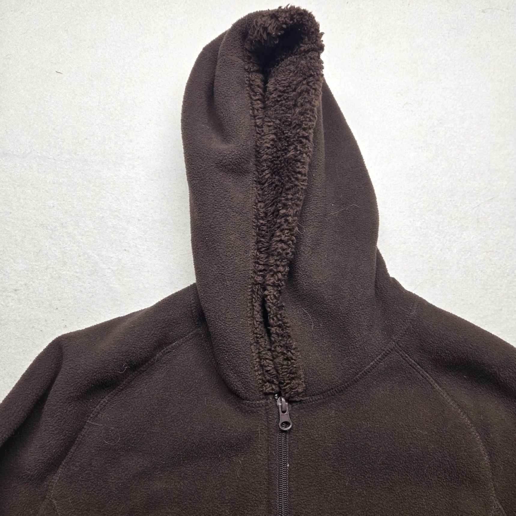 Faded Glory Faded Glory Jacket Fleece Solid Brown Hood Long Sleeve Adult Women's XL Brown Faded Glory Jacket, Solid, Fleece, Hooded, Zip, Regular Fit, Women Size XL / US 12-14 / IT 48-50 - 5 Thumbnail