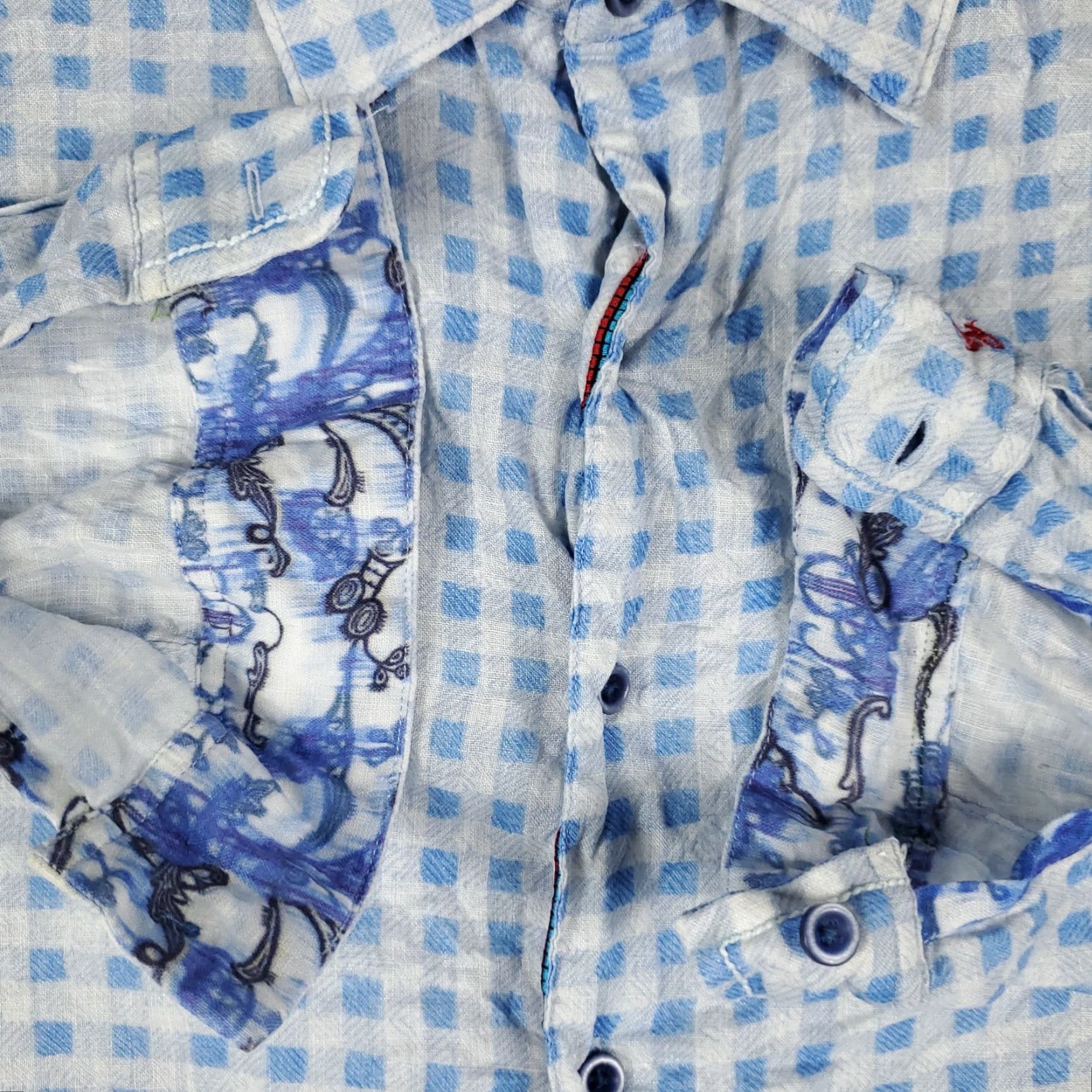 Robert Graham Robert Graham Shirt Mens XL Blue White Check Flannel Button Up Classic Fit Size US XL / EU 56 / 4 - 3 Thumbnail