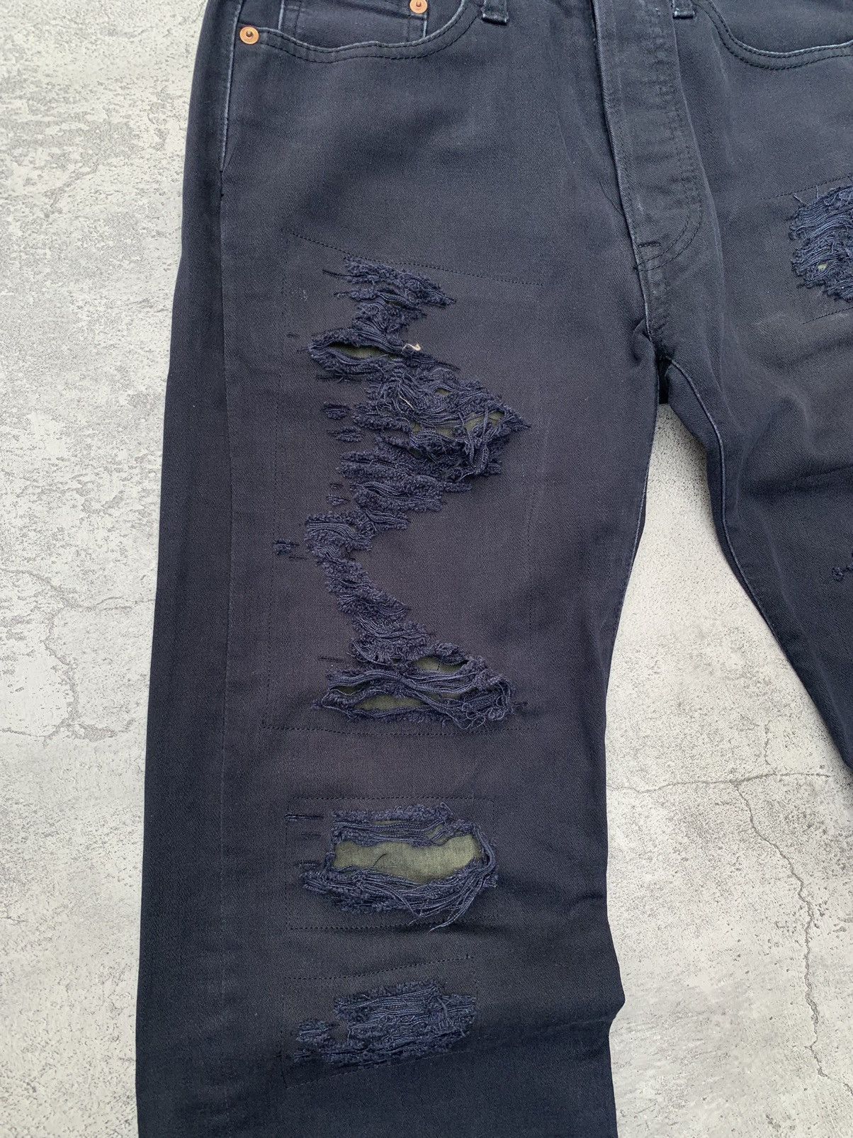 Japanese Brand Slow gun distressed jeans Size US 28 / EU 44 - 2 Thumbnail