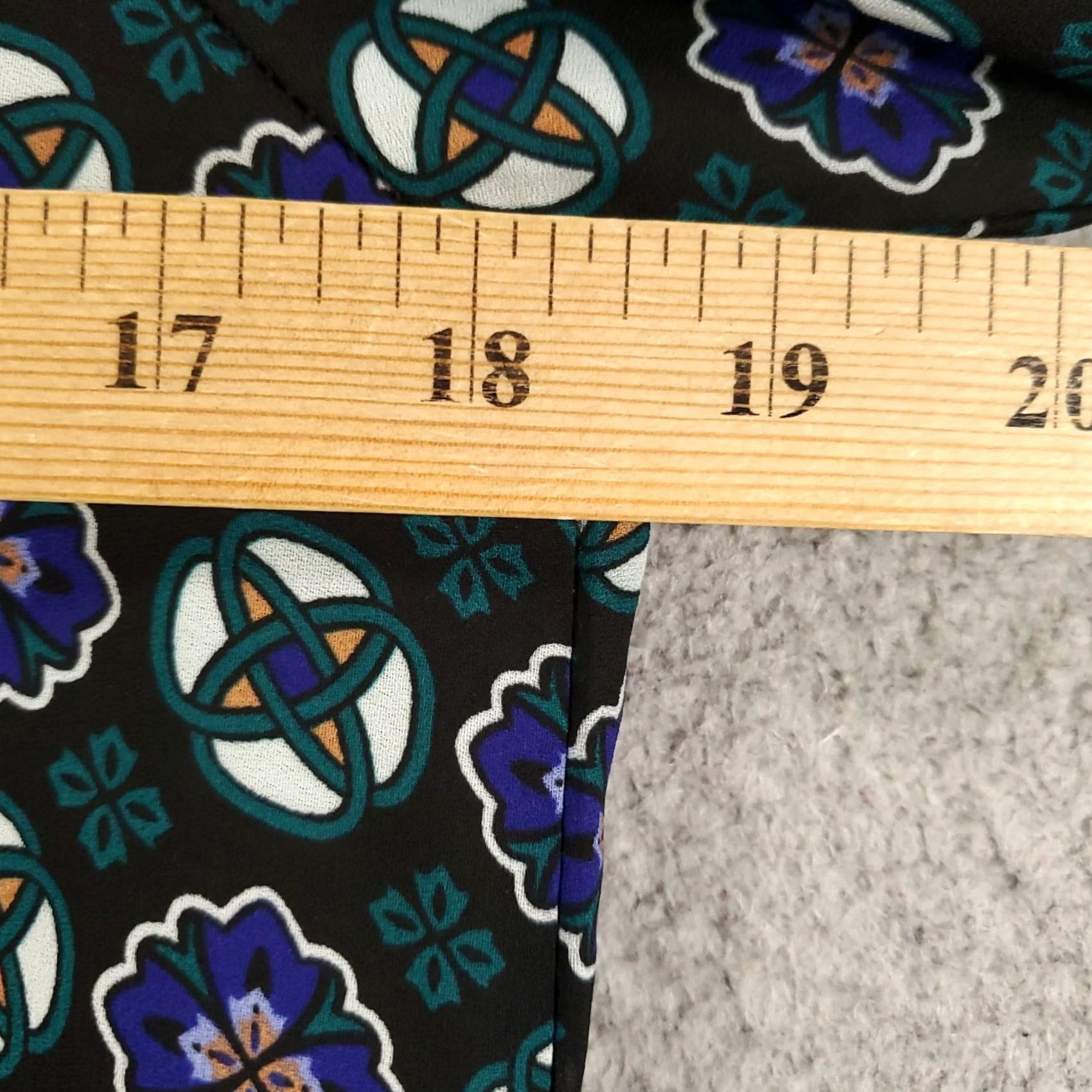 Vintage Aly Dress Womens Size Medium Blue Geometric Tunic Shift Roll Tab Sleeve Size M / US 6-8 / IT 42-44 - 6 Thumbnail
