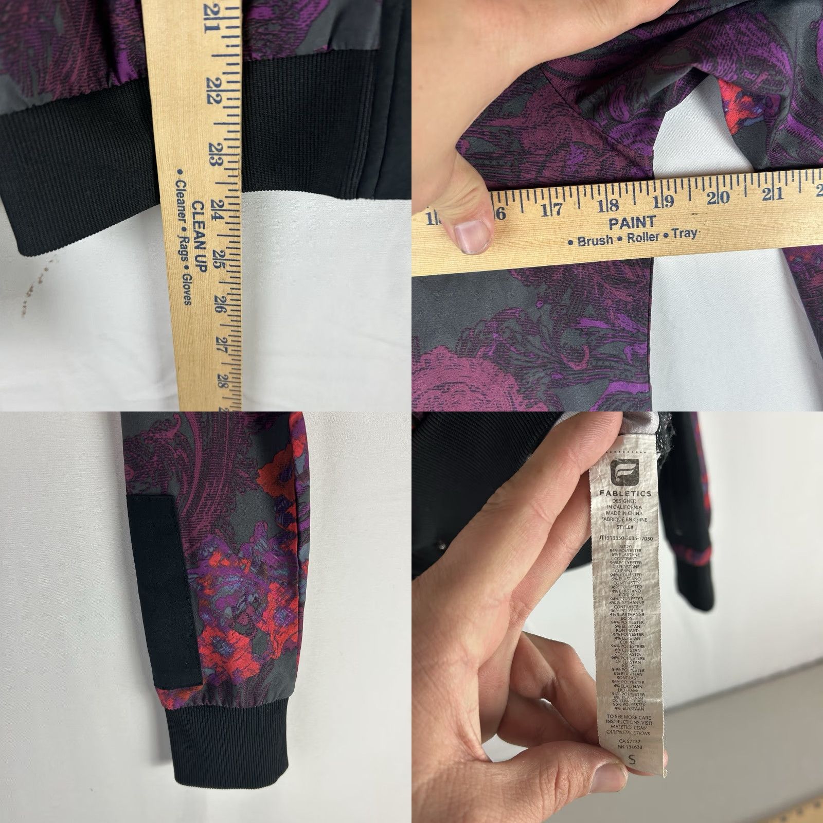 Fabletics Fabletics Ithaca Floral Lightweight Zip Up Athletic Bomber Jacket Small Size S / US 4 / IT 40 - 8 Thumbnail