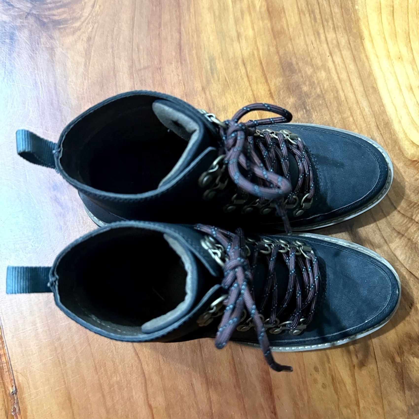 Teva Teva Midform Boots Women 8 EU 39 Lace Up Ankle Leather Rubber Black Bootie Casual Outdoor Size US 9 / IT 39 - 2 Thumbnail