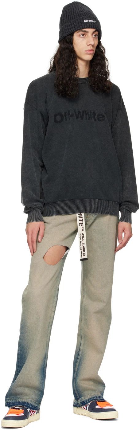 Off-White o1y0325 Logo Crewneck Sweatshirt in Lead Size US M / EU 48-50 / 2 - 4 Thumbnail