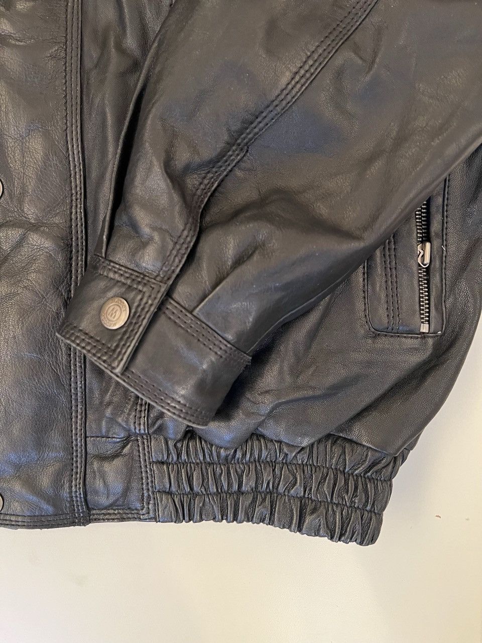 Other Maddox European Leather Jacket. Black. Size 52. Fits L Size US L / EU 52-54 / 3 - 6 Thumbnail