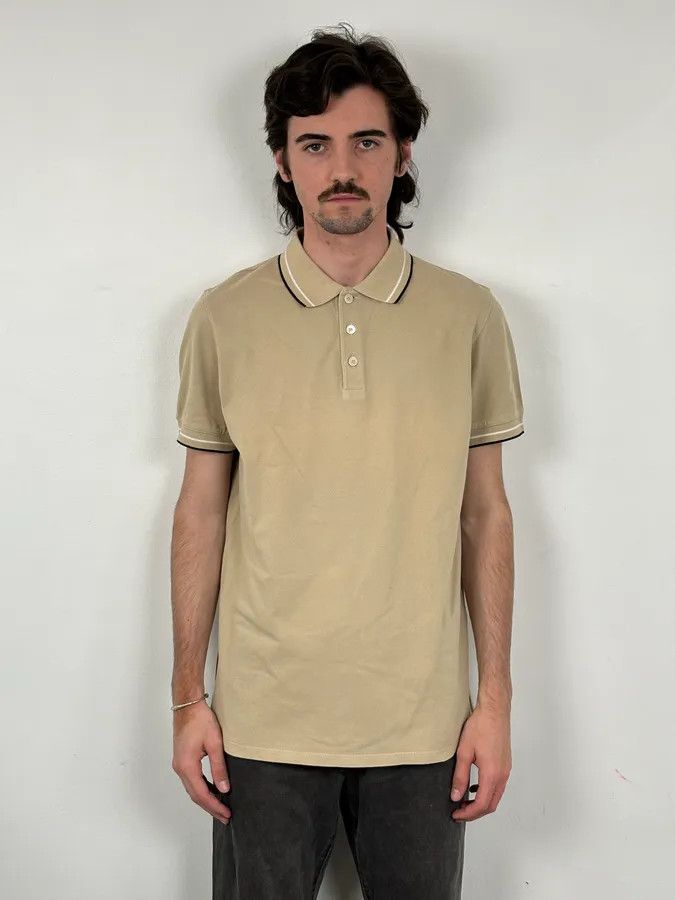 Prada 2000s Prada Beige Linea Rossa Contrast Trim Polo Size US S / EU 44-46 / 1 - 2 Thumbnail