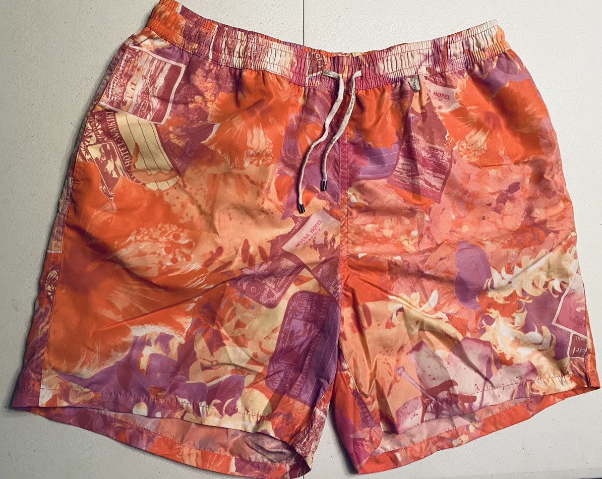 Loro Piana 🇮🇹 Hawaiian Sunset Resort Swim Trunks XXL NW