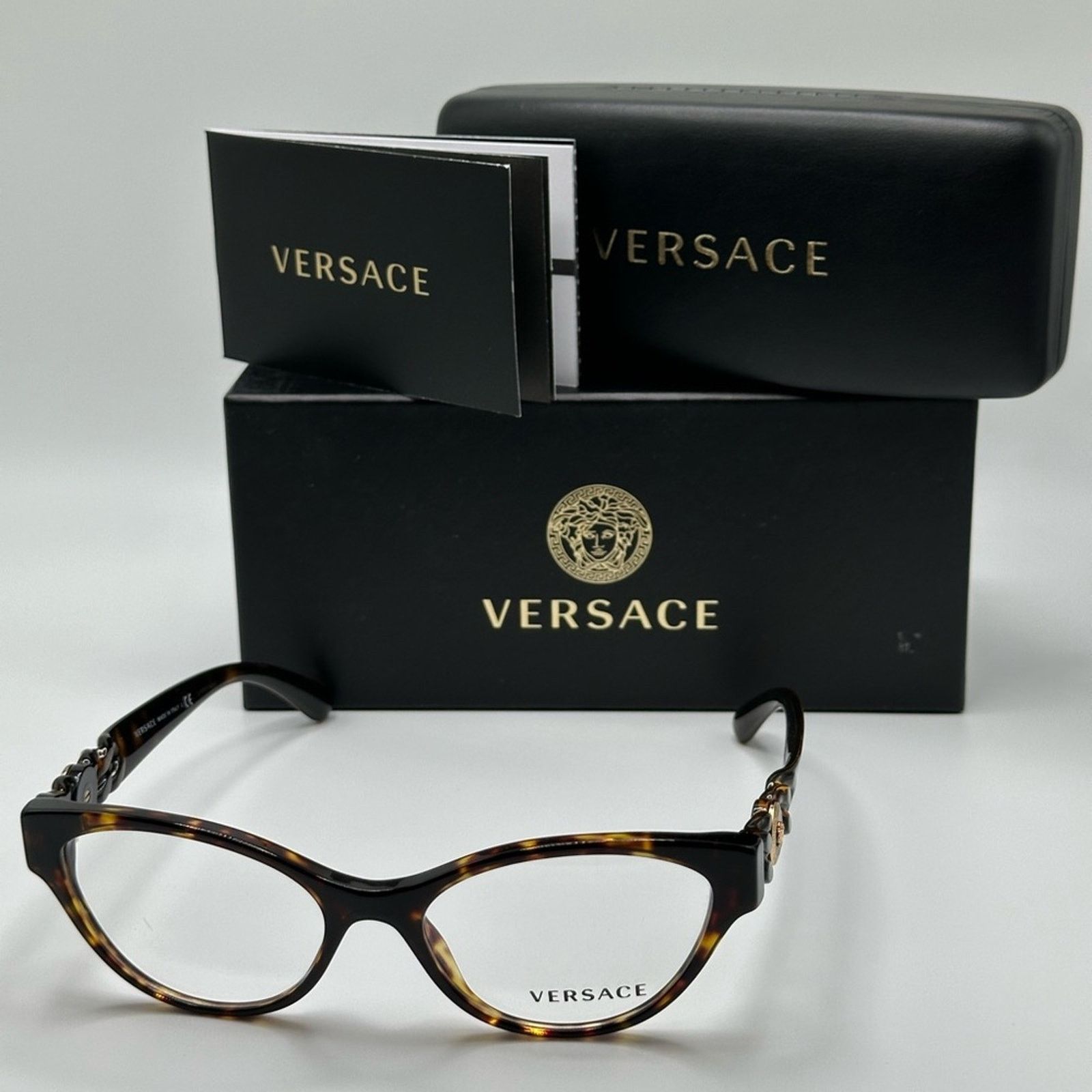 Versace BRAND NEW VERSACE VE3305 108 Havana Women Eyeglasses Size ONE SIZE - 9 Thumbnail