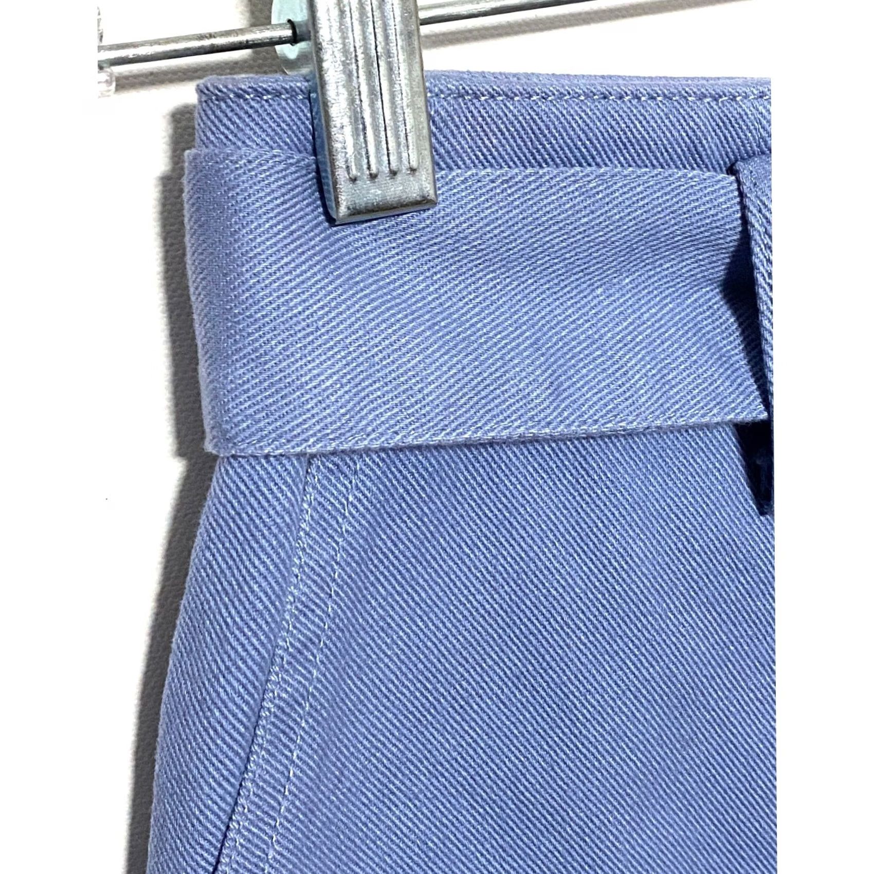 Vintage VINTAGE Francescas Mi Ami Skirt Blue Basic Twill Womens XS Cotton Tie Waist Belt NWT Size 26" / US 2 / IT 38 - 4 Thumbnail