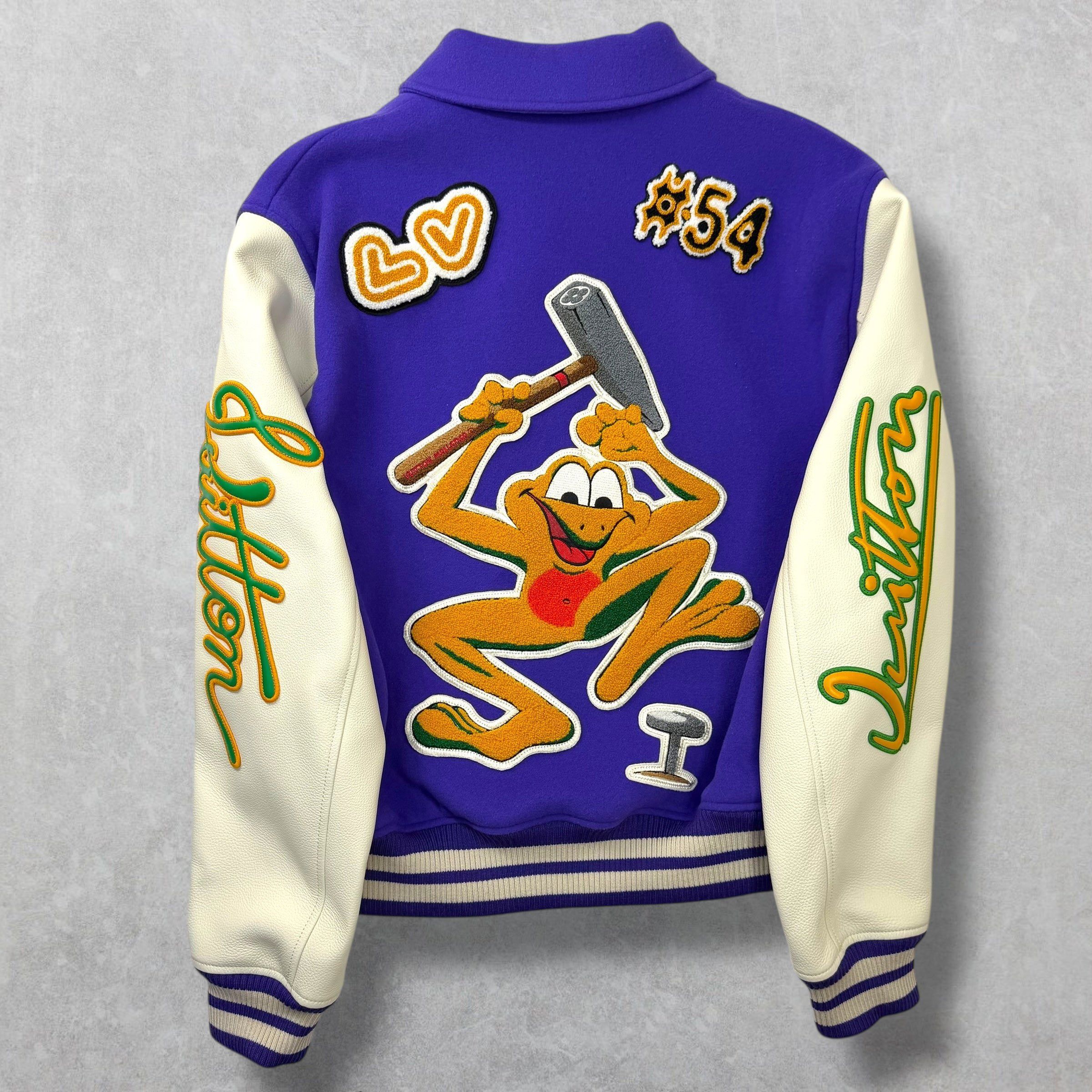Louis Vuitton Louis Vuitton Frog Purple Varsity Jacket 50 (L) Size US L / EU 52-54 / 3 - 2 Thumbnail