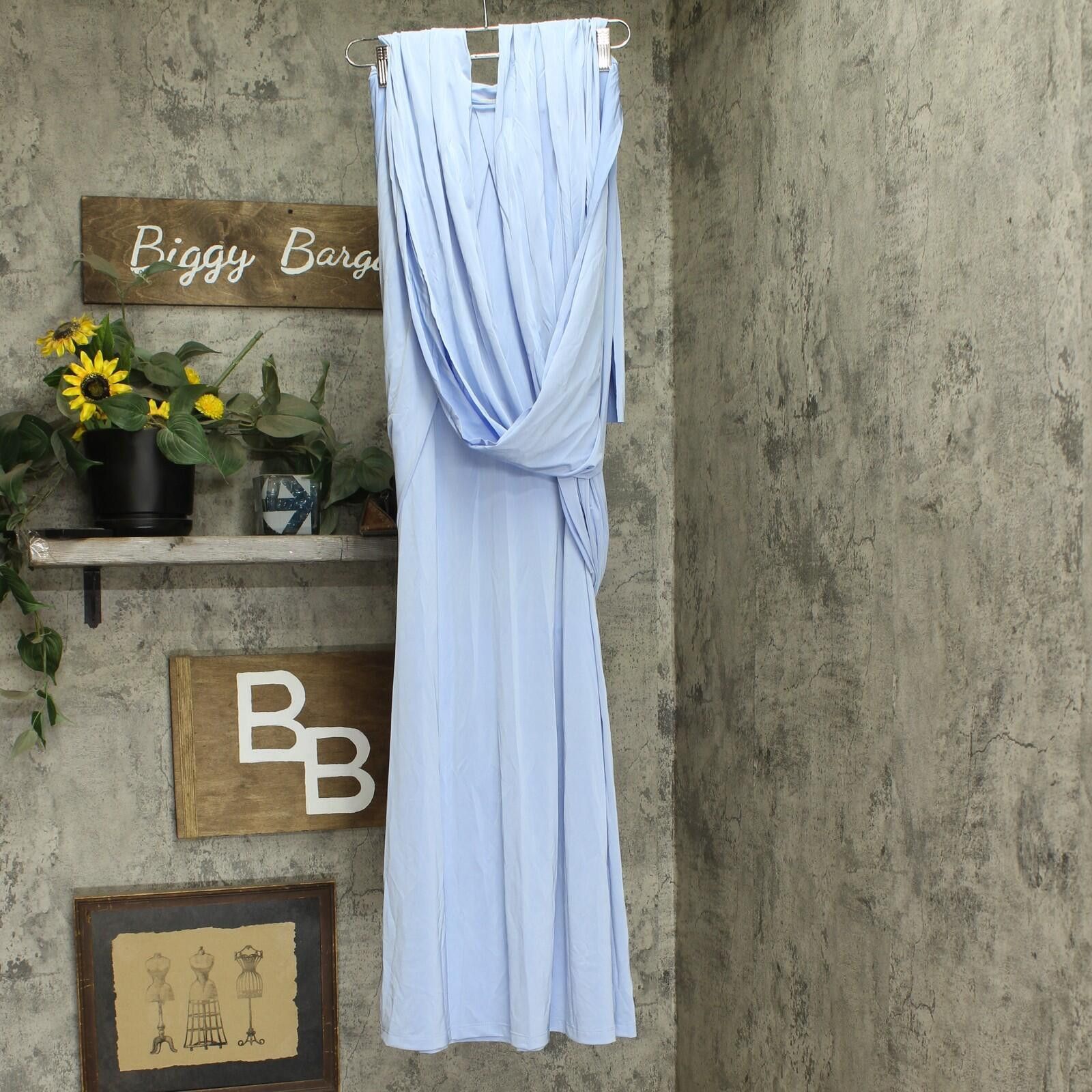 Other New Maitai Shoulder Drapey Gown Dress D8370ca L Light Blue Size L / US 10 / IT 46 - 1 Thumbnail
