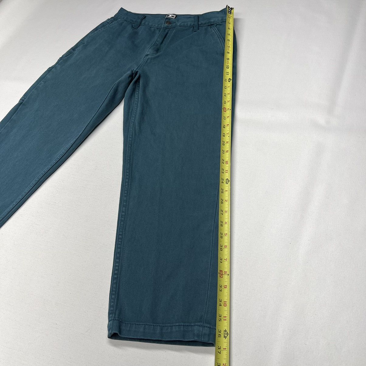 Obey Obey Jeans Teal Straight Cropped Denim Pants Blue Propaganda Size US 30 / EU 46 - 15 Thumbnail