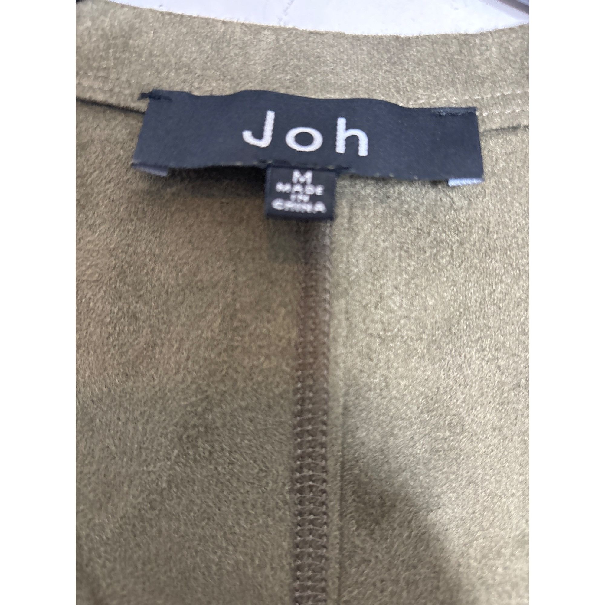Other JOH APPAREL WOMEN'S OLIVE GREEN MICROSUEDE LONG SLEEVE DRESS Size M / US 6-8 / IT 42-44 - 4 Thumbnail