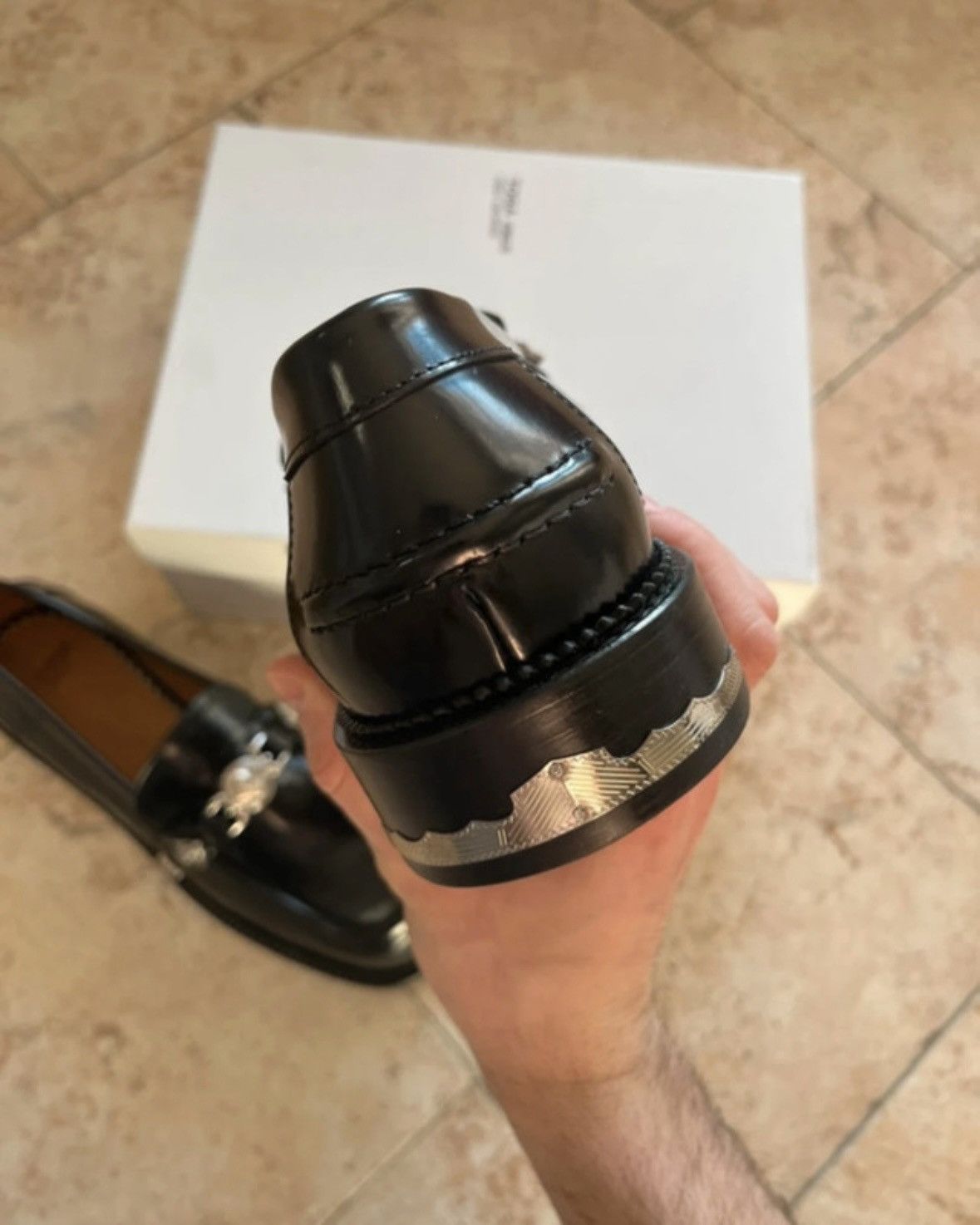 TOGA VIRILIS Toga Virilis Polished Black Loafers Size US 12 / EU 45 - 10 Thumbnail
