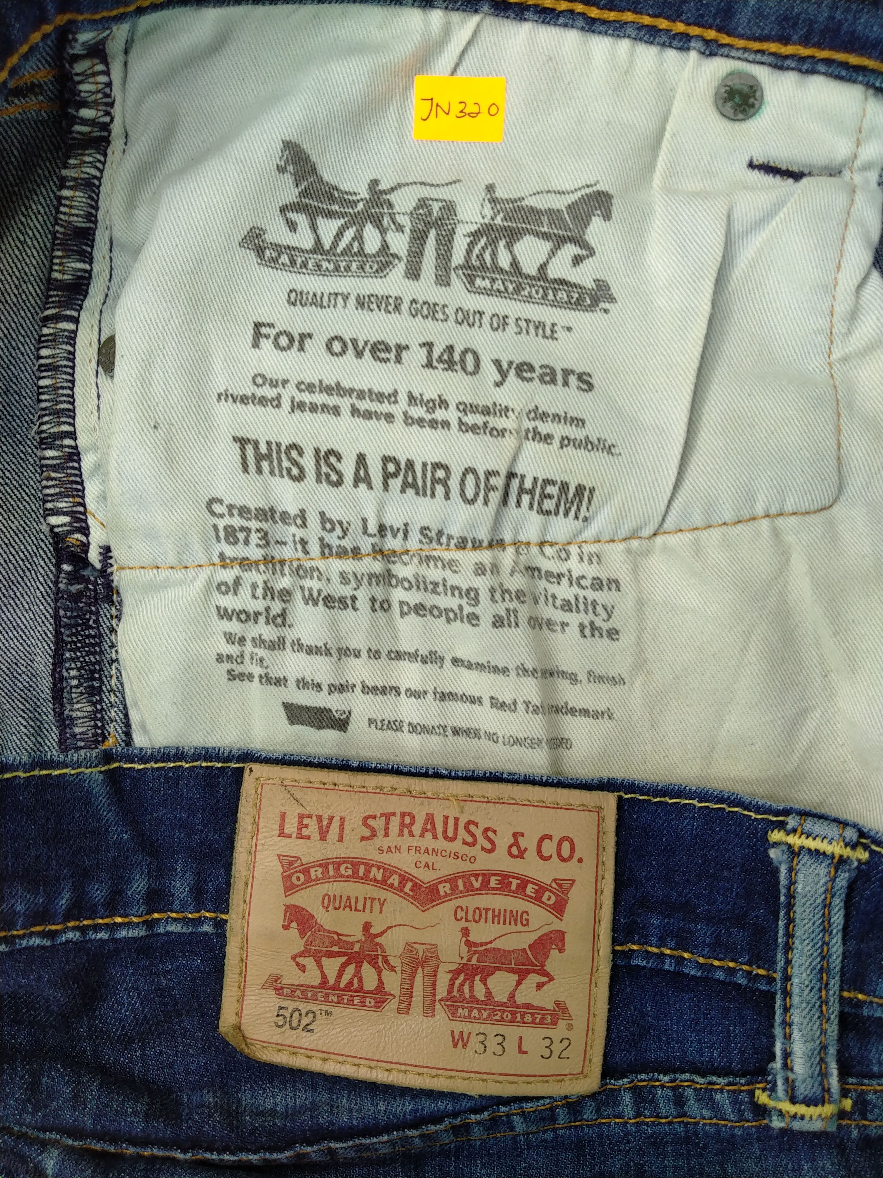 Levi's Levi's 502 Distressed 35x30.5 Denim -JN320 Size US 35 - 11 Thumbnail