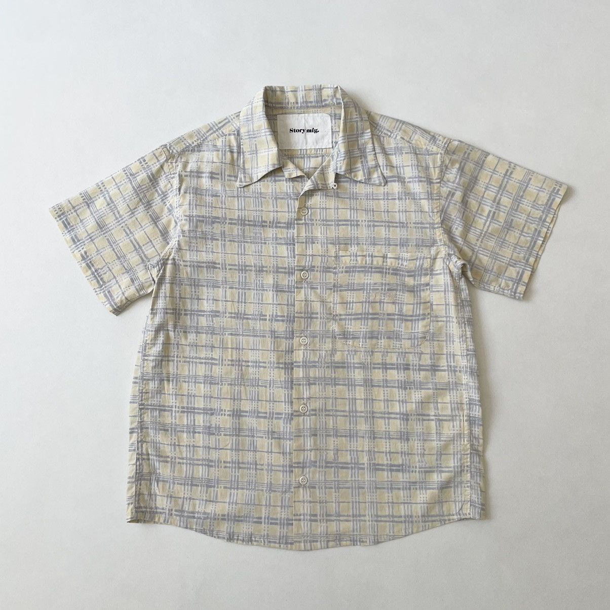 Story Mfg. Tie Dye Check Cotton Shirt Size US S / EU 44-46 / 1 - 1 Thumbnail