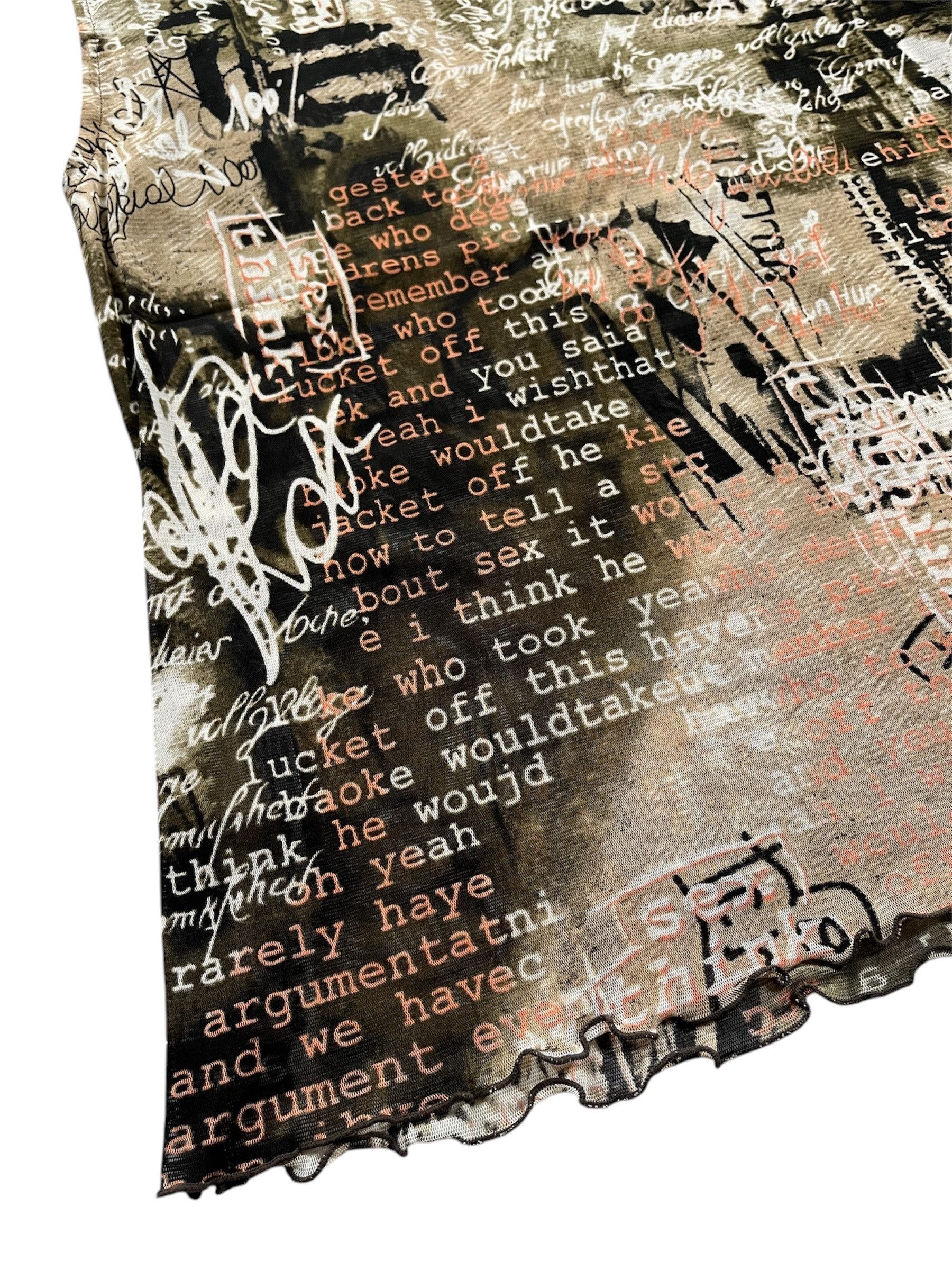 Hysteric Glamour Japanese Brand Mesh Poem Gothic Sleeveless By Graceful Days Size M / US 6-8 / IT 42-44 - 6 Thumbnail
