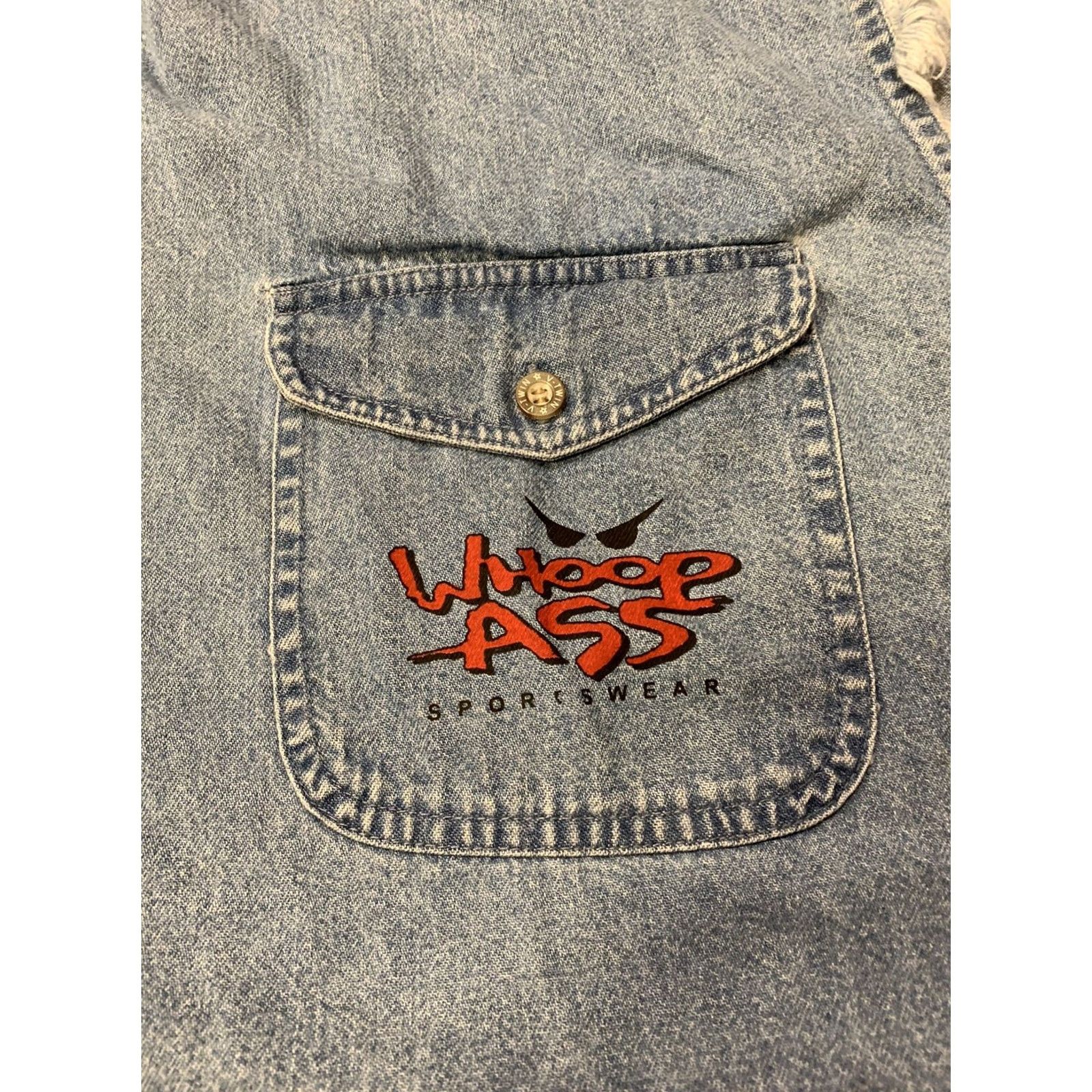 Vintage VINTAGE Twin Motorcycle Apparel Mens XL Buttoned Denim Chambray Shirt Vest Blue Size US XL / EU 56 / 4 - 3 Thumbnail